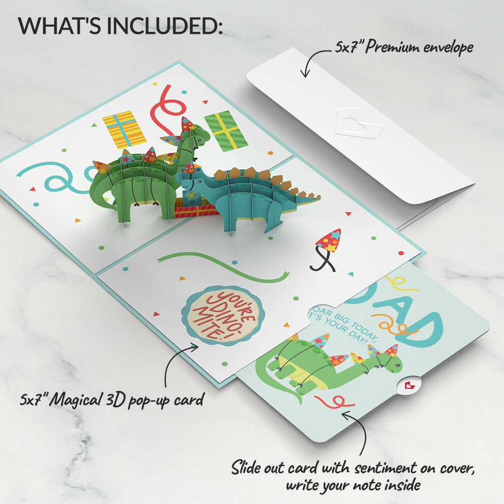 Dinosaurs Birthday Pop-Up Card and Sentiment Set for Dad、mySite、solidvoid