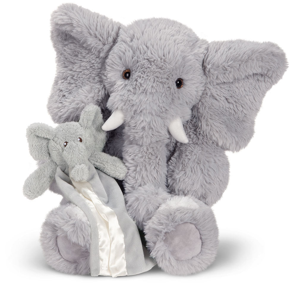 18 In. Oh So Soft Elephant with Elephant Lovey Security Blanket、mySite、g9winljtr