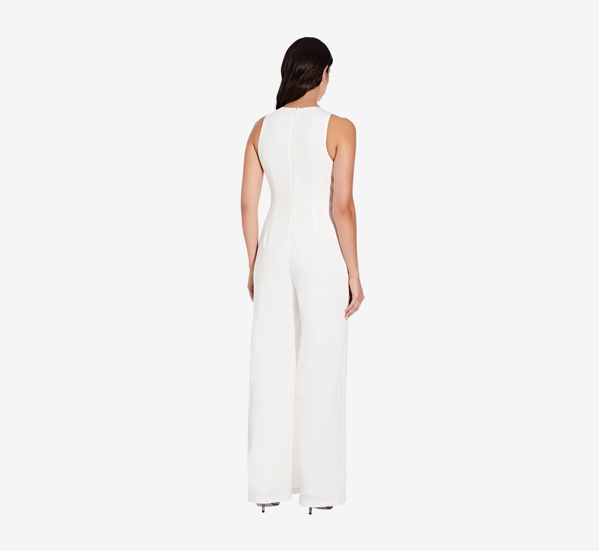 Sleeveless Asymmetrical Jumpsuit In Ivory、mySite、solidvoid