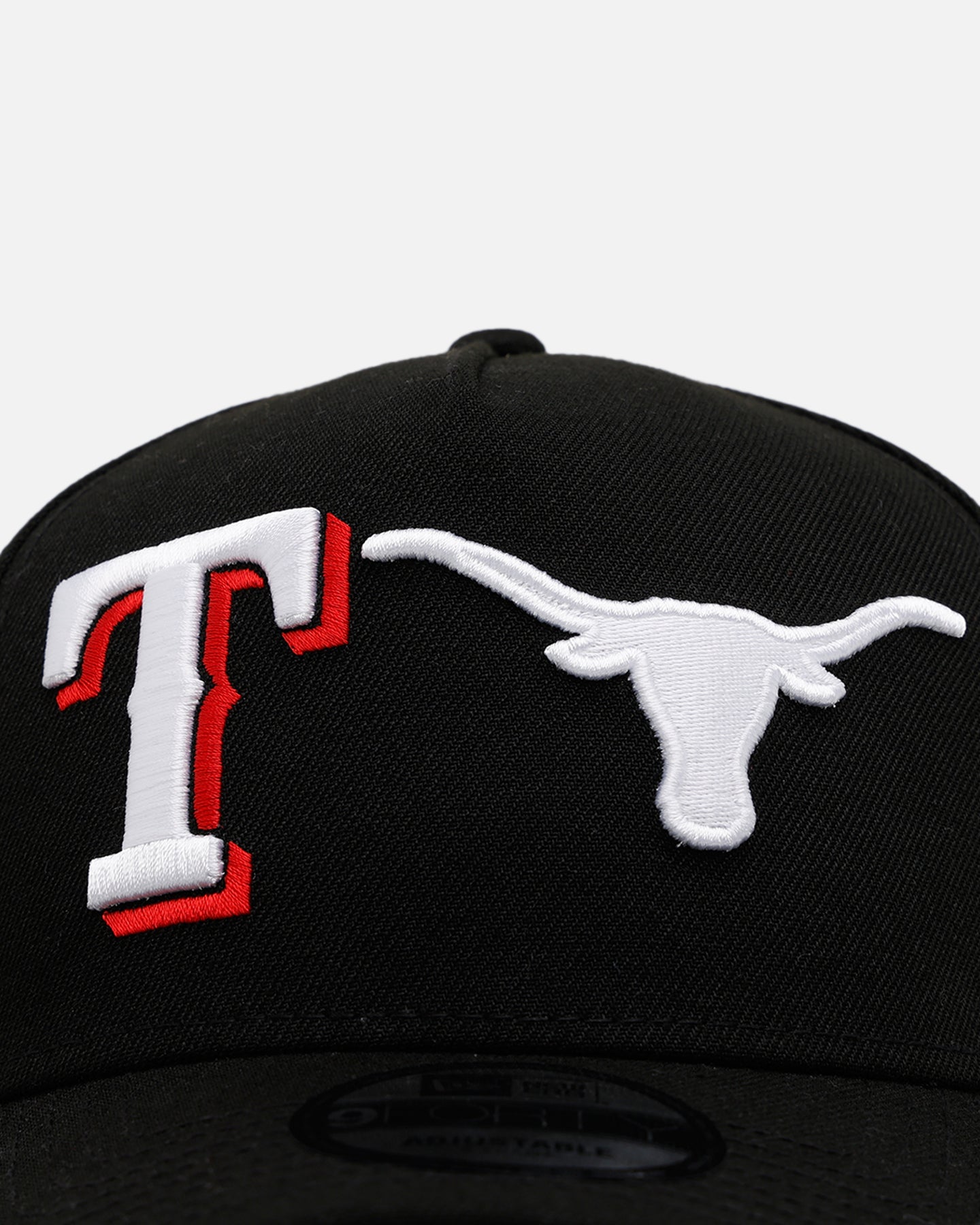 New Era Texas Rangers 'MLB & NCAA Dual Logo' 9FORTY A-Frame Snapback Black、mySite、zt4zffjzw