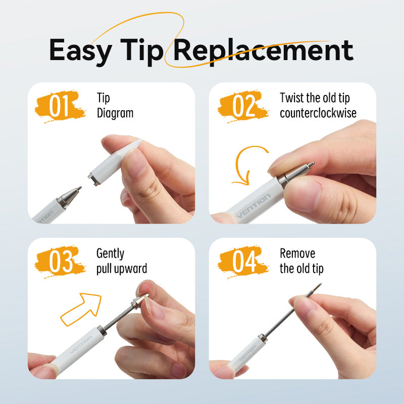 Vention 3-in-1 Magnetic Stylus Pen White Aluminum Alloy Type、mySite、fannypackpong