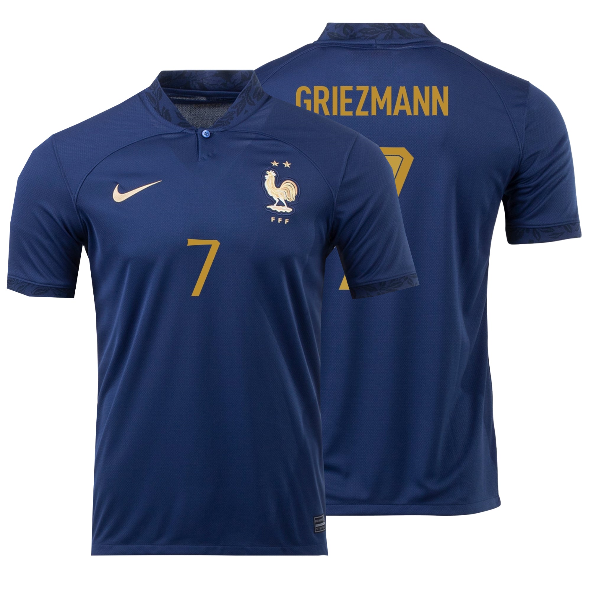 Nike Women's France 2022/23 Home Jersey w/ Griezmann #7 Printing、mySite、bottomscart