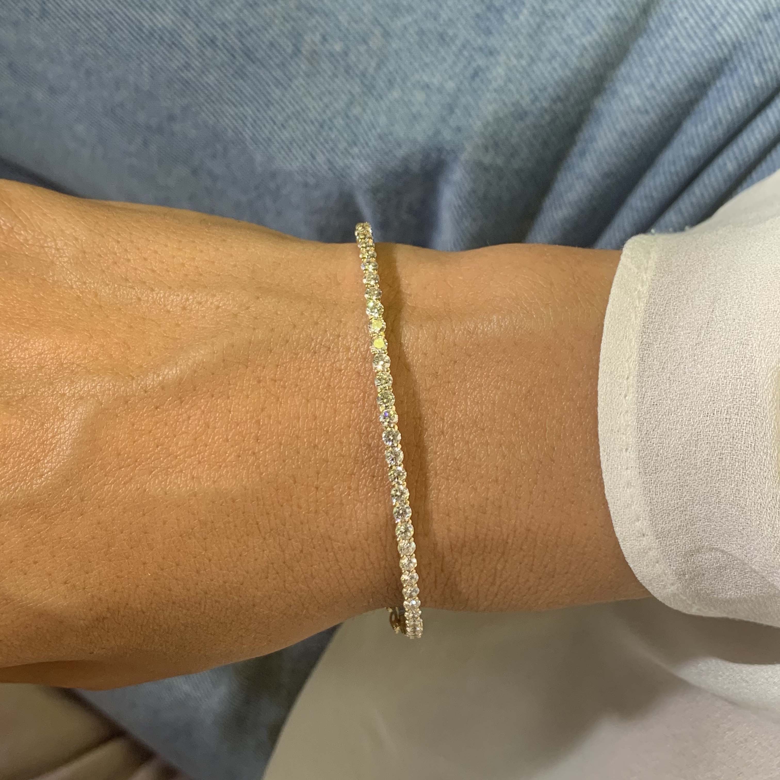 Karla Bangle Lab Grown Diamond Bracelet (1.6 Carat) -18K Yellow Gold、mySite、hinf8tx79