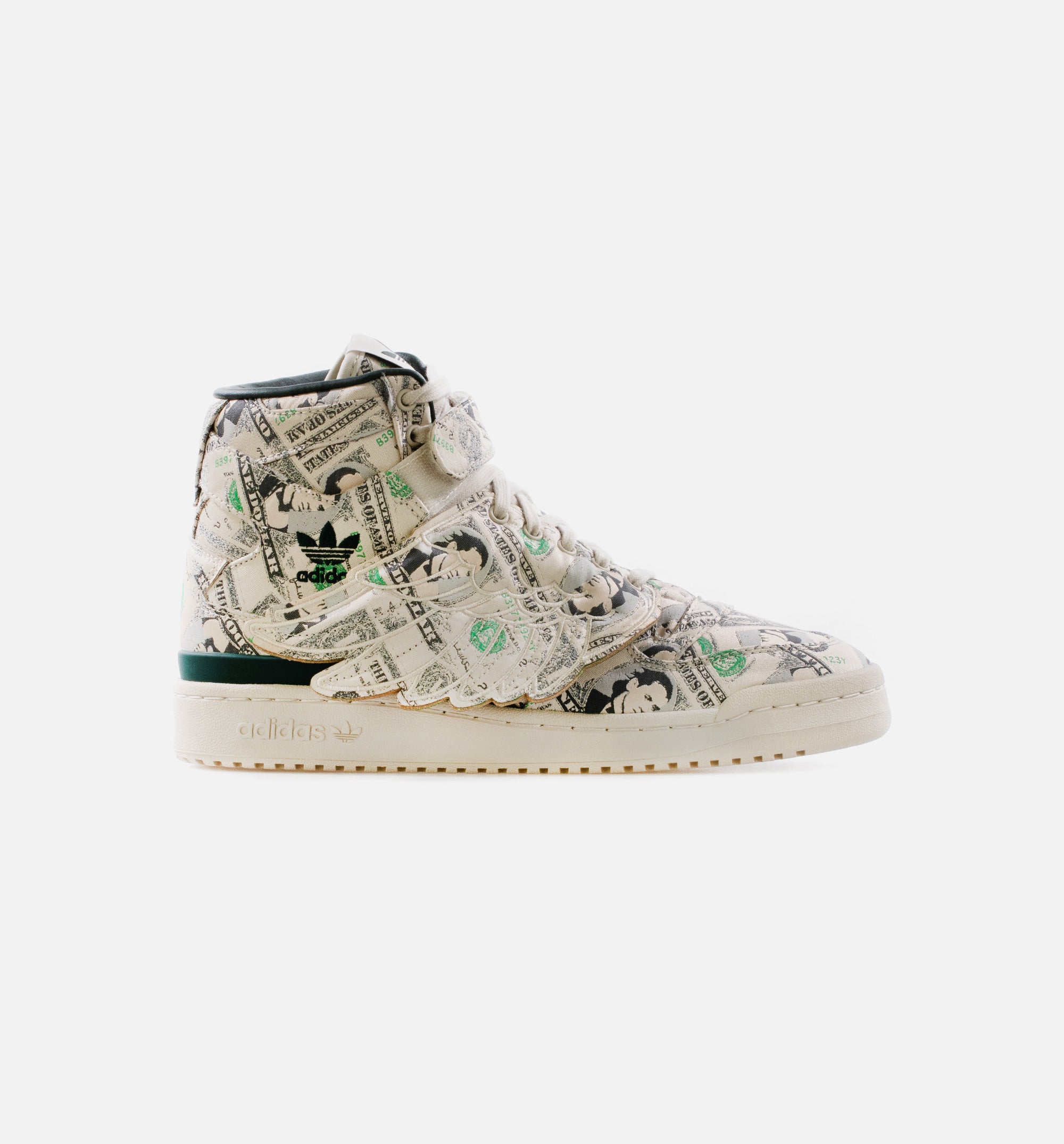 X Jeremy Scott Forum Wings 1.0 Money Mens Lifestyle Shoe - Off white/Green/Multi Limit One Per Customer、mySite、dreamappss