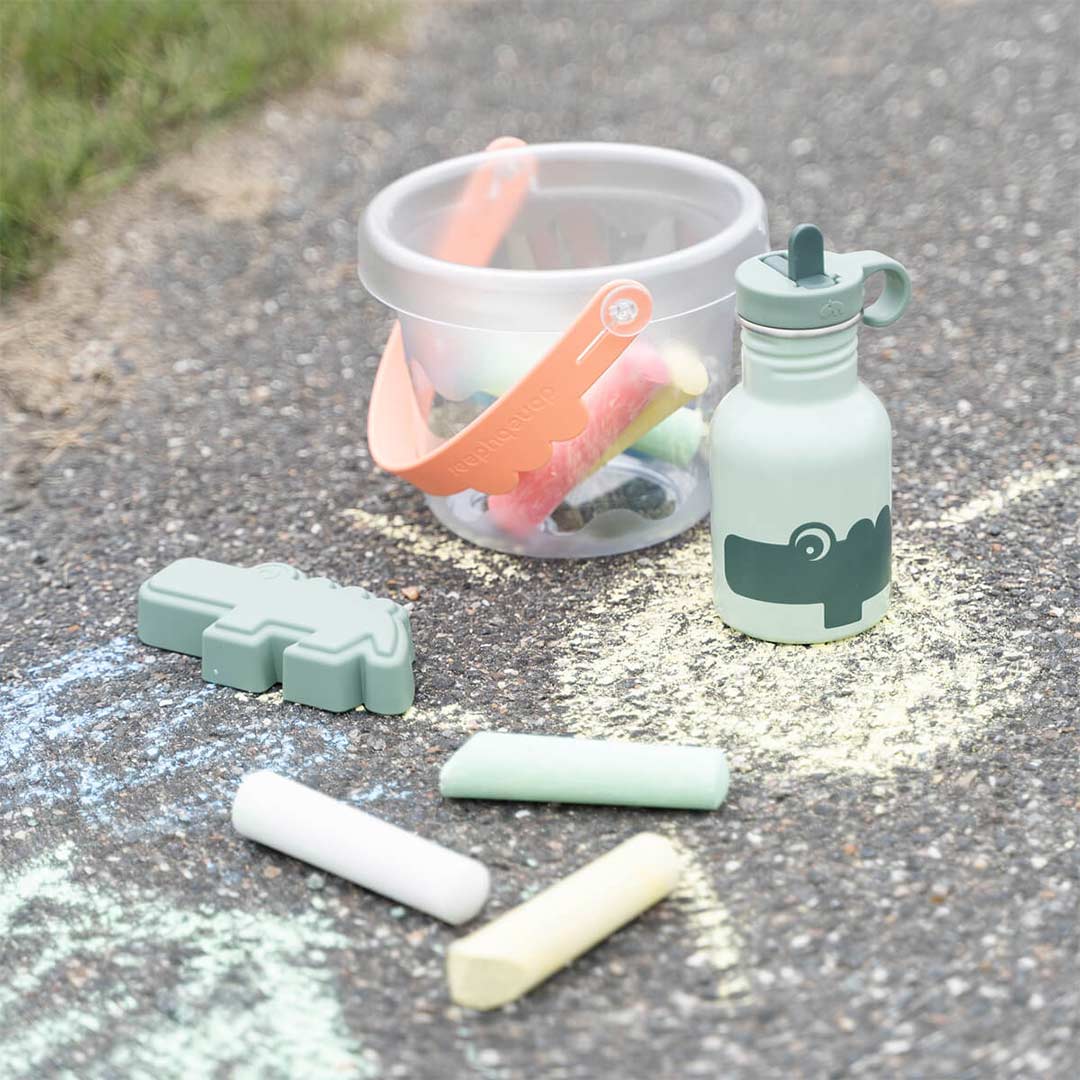  Done by Deer Metal Bottle - Green - Croco、mySite、merchandisen