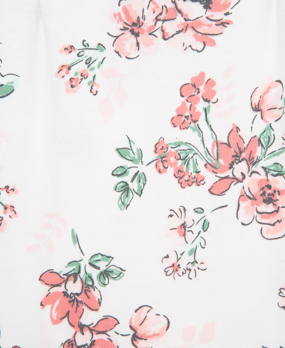  Whimsical Floral 2-Way-Zip Footed One-Piece And Hat、mySite、layawaytickets