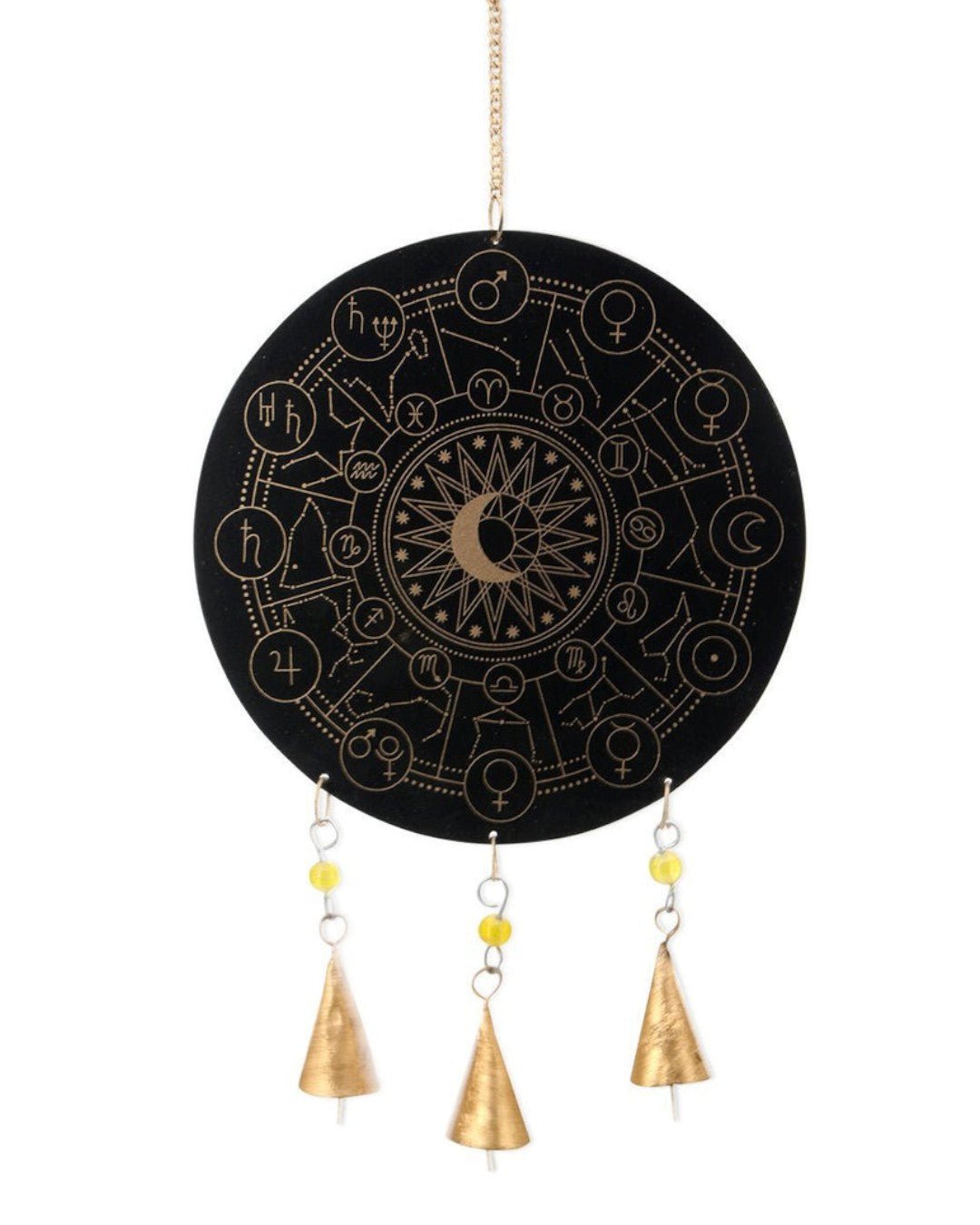 Fairtrade Moon Design Zodiac Celestial Wind Chime、mySite、topwebapps