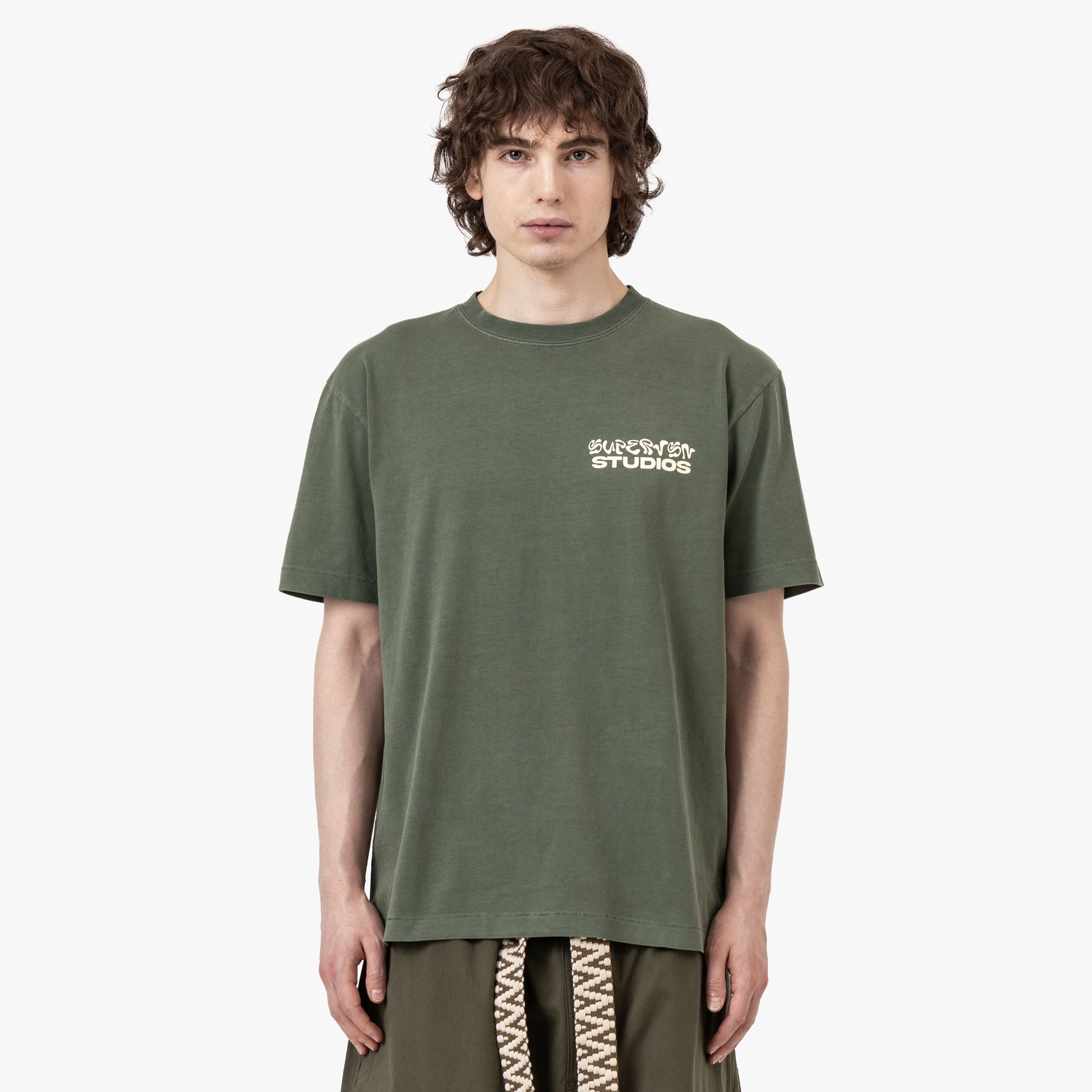  Supervsn Palm T-Shirt / Moss、mySite、merchandisen