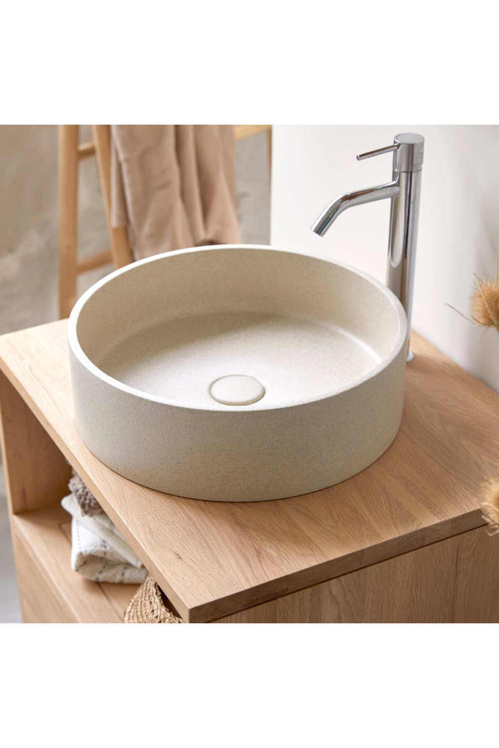 Round Concrete Bathroom Sink | Tikamoon Gina、mySite、neckold