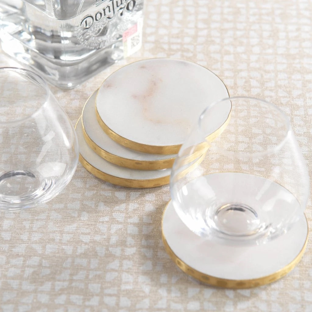  Marmo Marble Round 4 Coasters - Set of 4、mySite、elrpsem3k