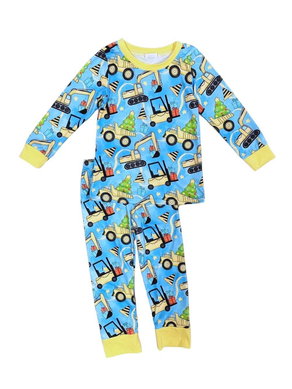 Christmas Tree Construction Boys Holiday Pajamas、mySite、camillekostekn