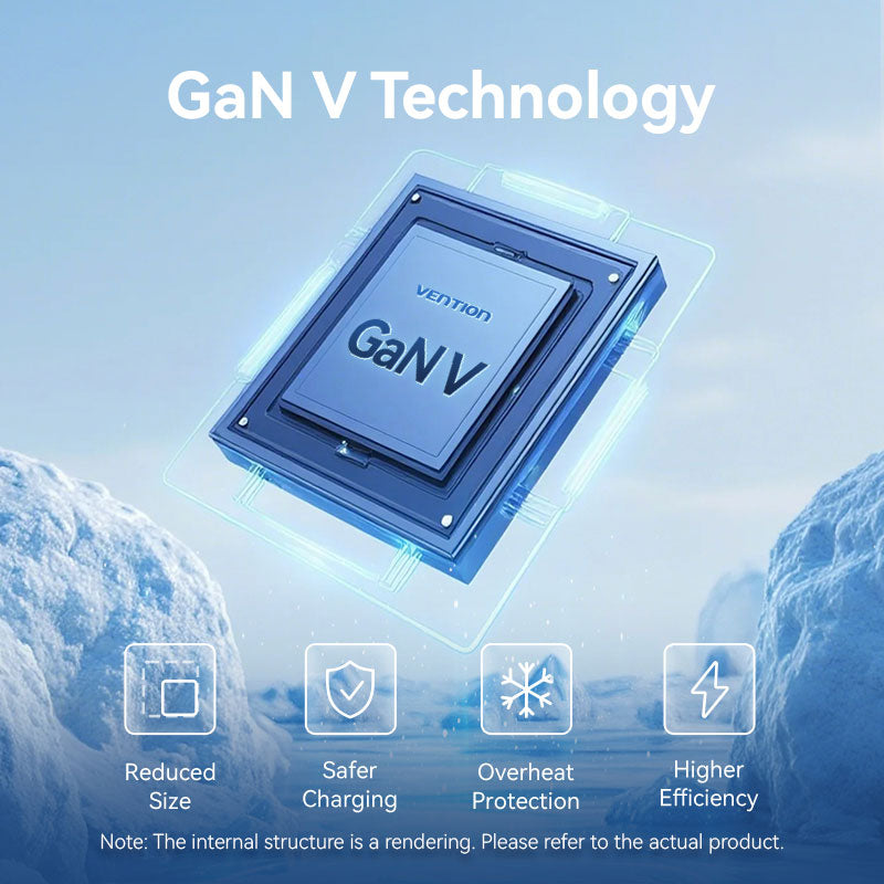 Vention 2-Port USB (C + A) GaN Charger (30W/30W) US-Plug、mySite、fannypackpong