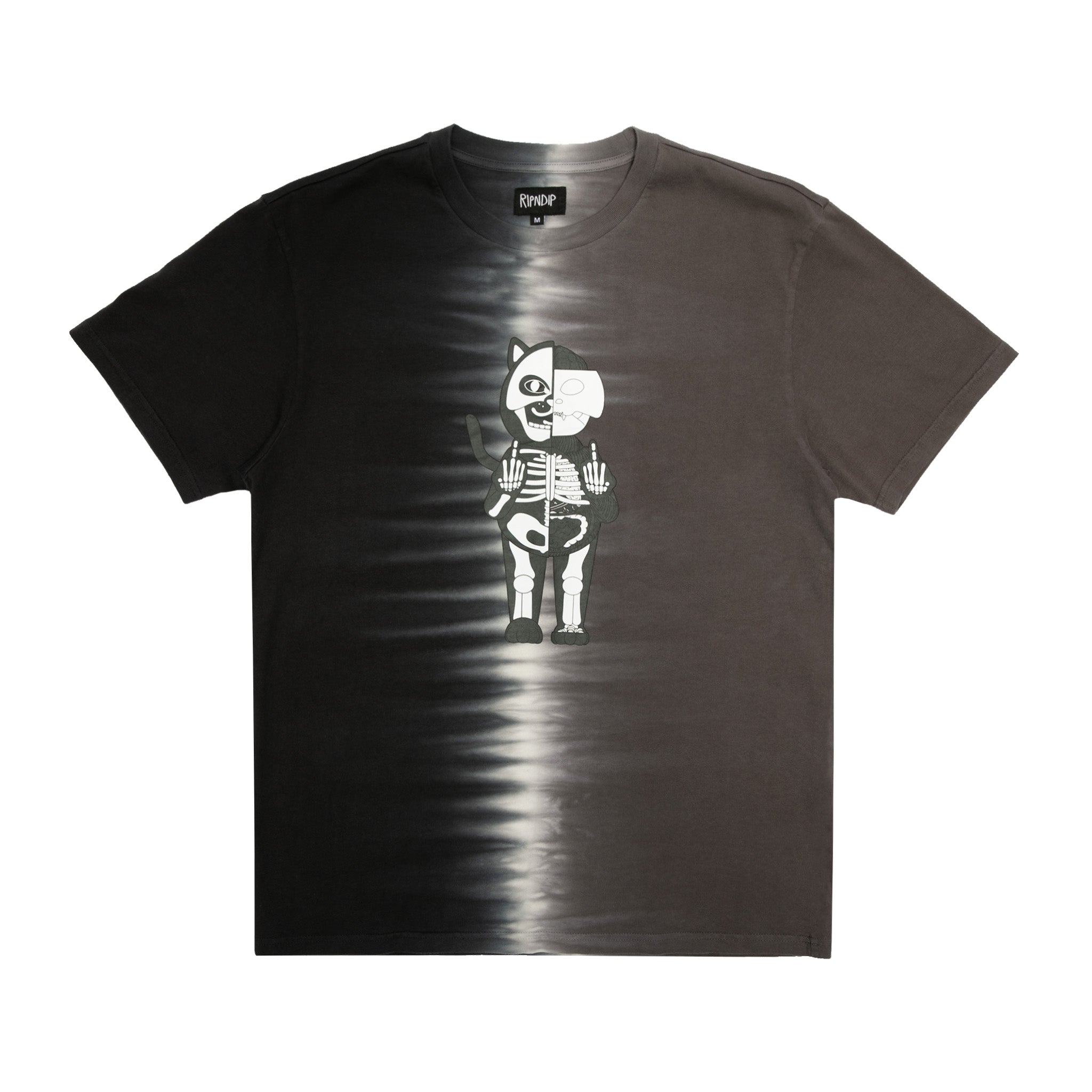  Skelly Anatomy Split Tie Dye Tee (Black/Charcoal Split Tie Dye)、mySite、merchandisen