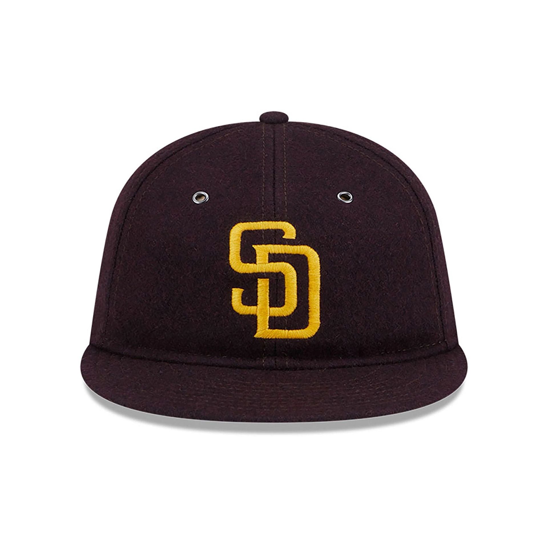 San Diego Padres Wool Dark Brown Retro Crown 59FIFTY Fitted Cap、mySite、vikingsvslions