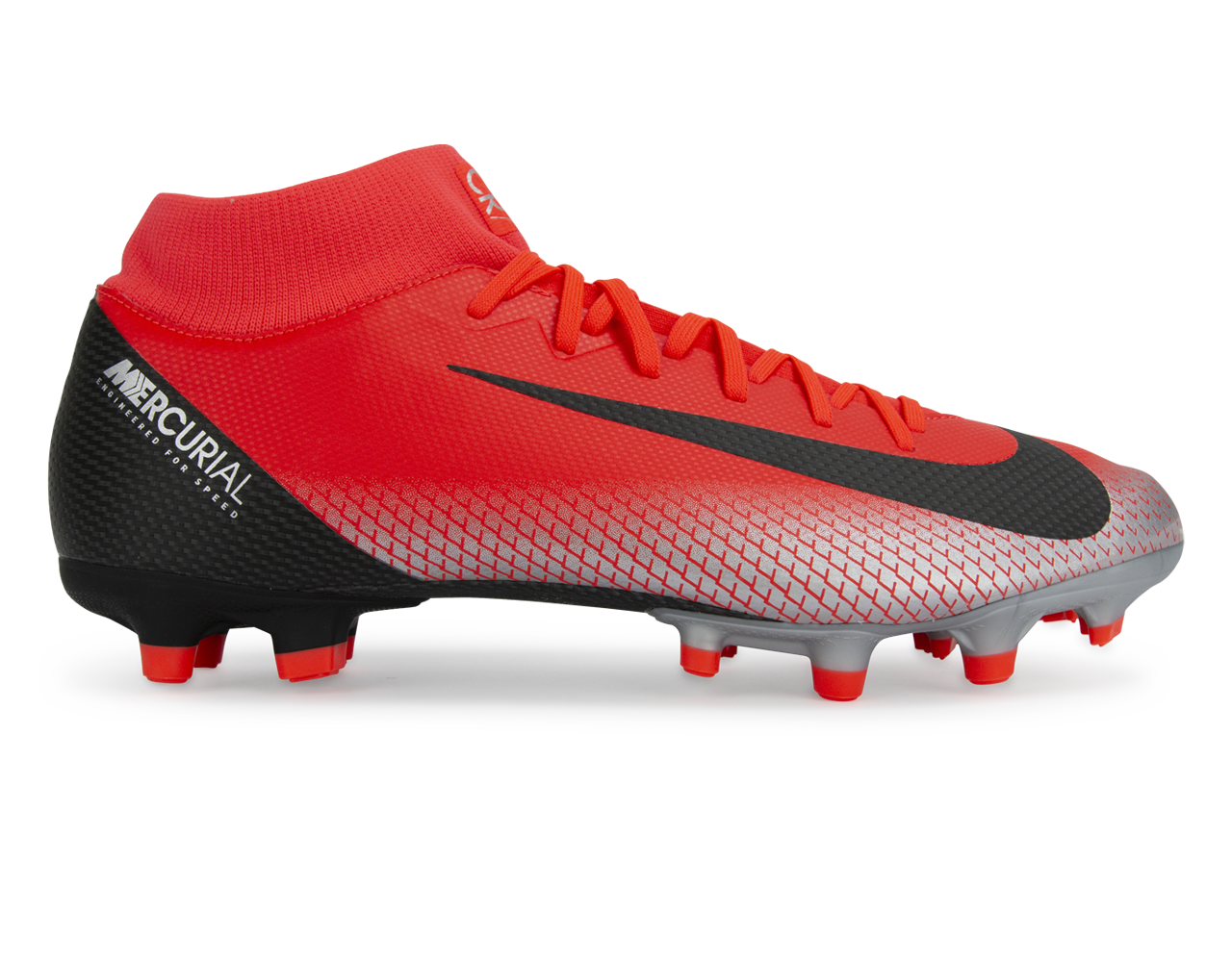 Nike Men's Mercurial CR7 Superfly 6 Academy MG Bright Crimson/Black、mySite、noshort