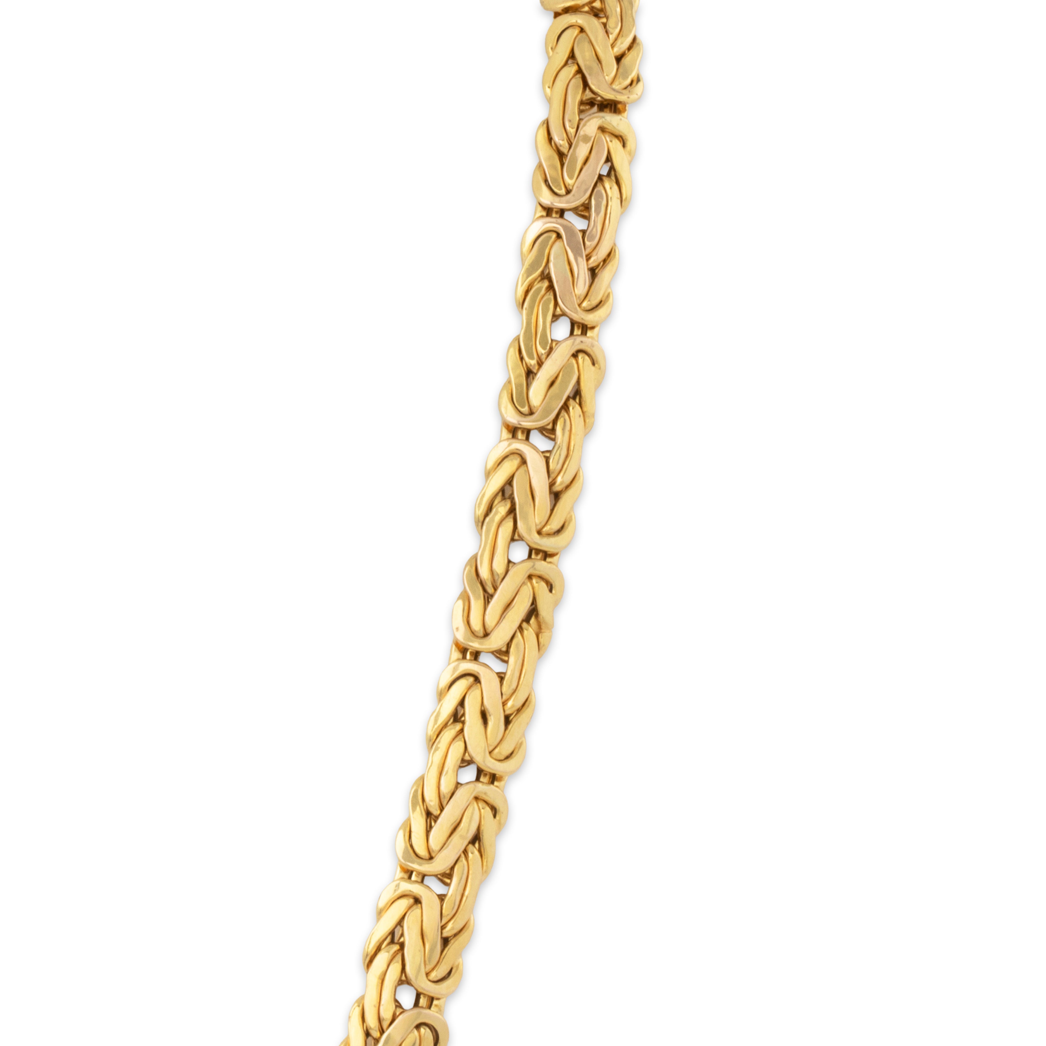 Vintage Italian 14k Yellow Gold Unusual Interwoven Links Necklace 17、mySite、hinf8tx79