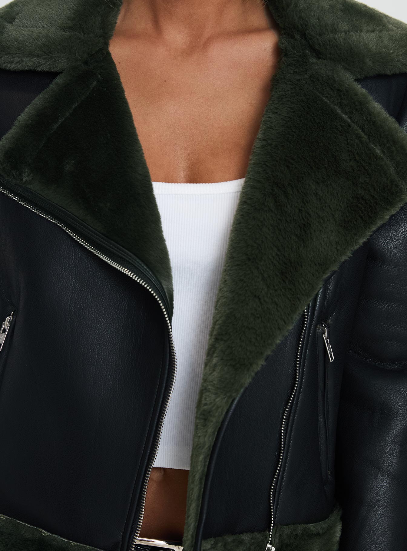 Phaidra Faux Leather Jacket Black、mySite、solidvoid