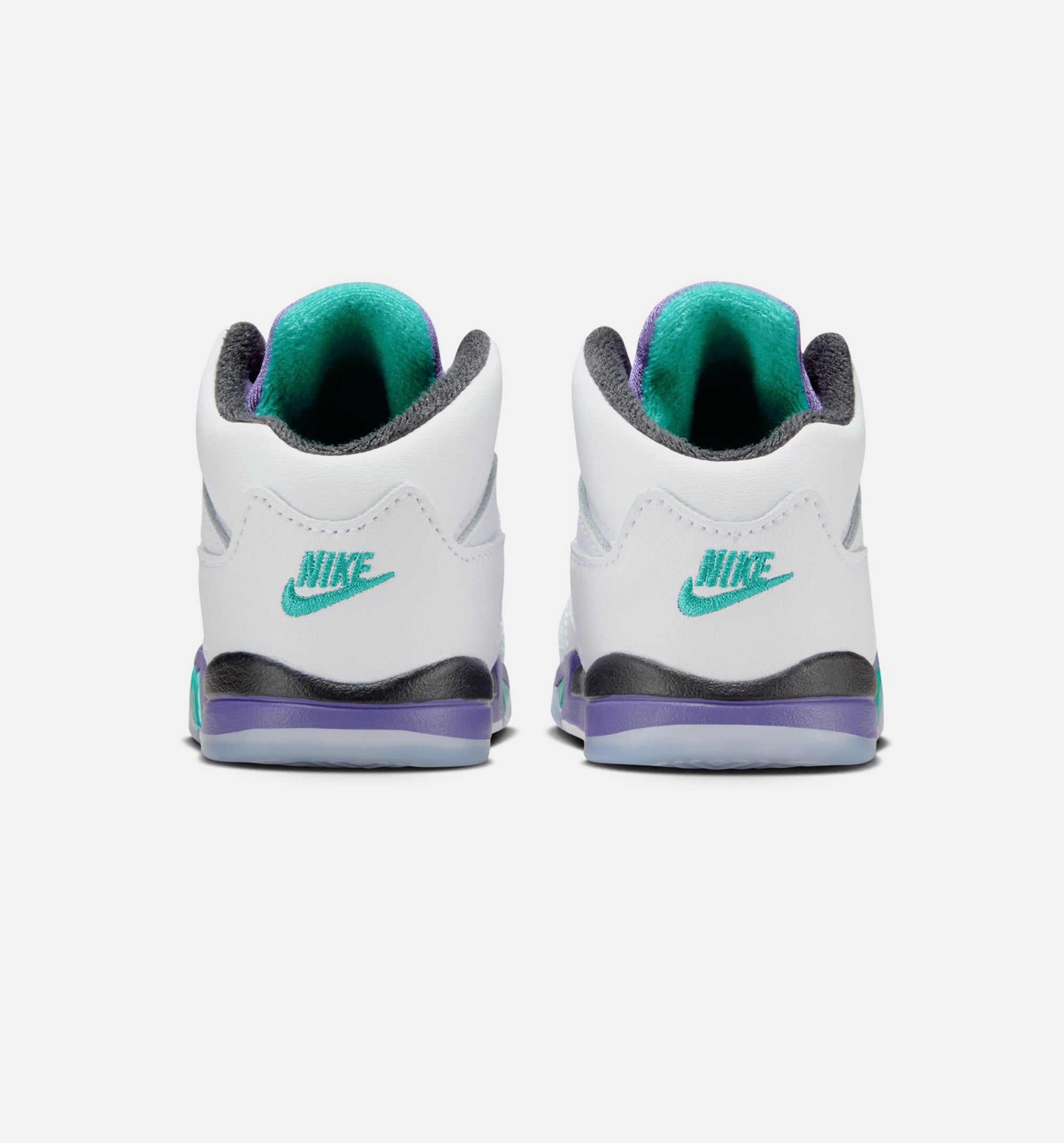 Air Jordan 5 Retro Grape Infant Toddler Lifestyle Shoe - White/New Emerald/Grape Ice/Black、mySite、dreamappss