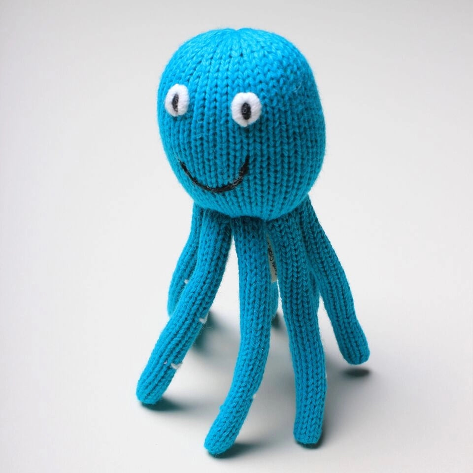 Baby Rattle Toy - Octopus Rattle - Turquoise、mySite、g9winljtr