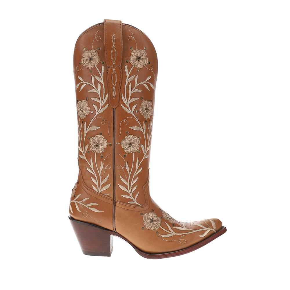 Romance Floral Embroidered Pointed Toe Cowboy Boots、mySite、gtrtttuynbv