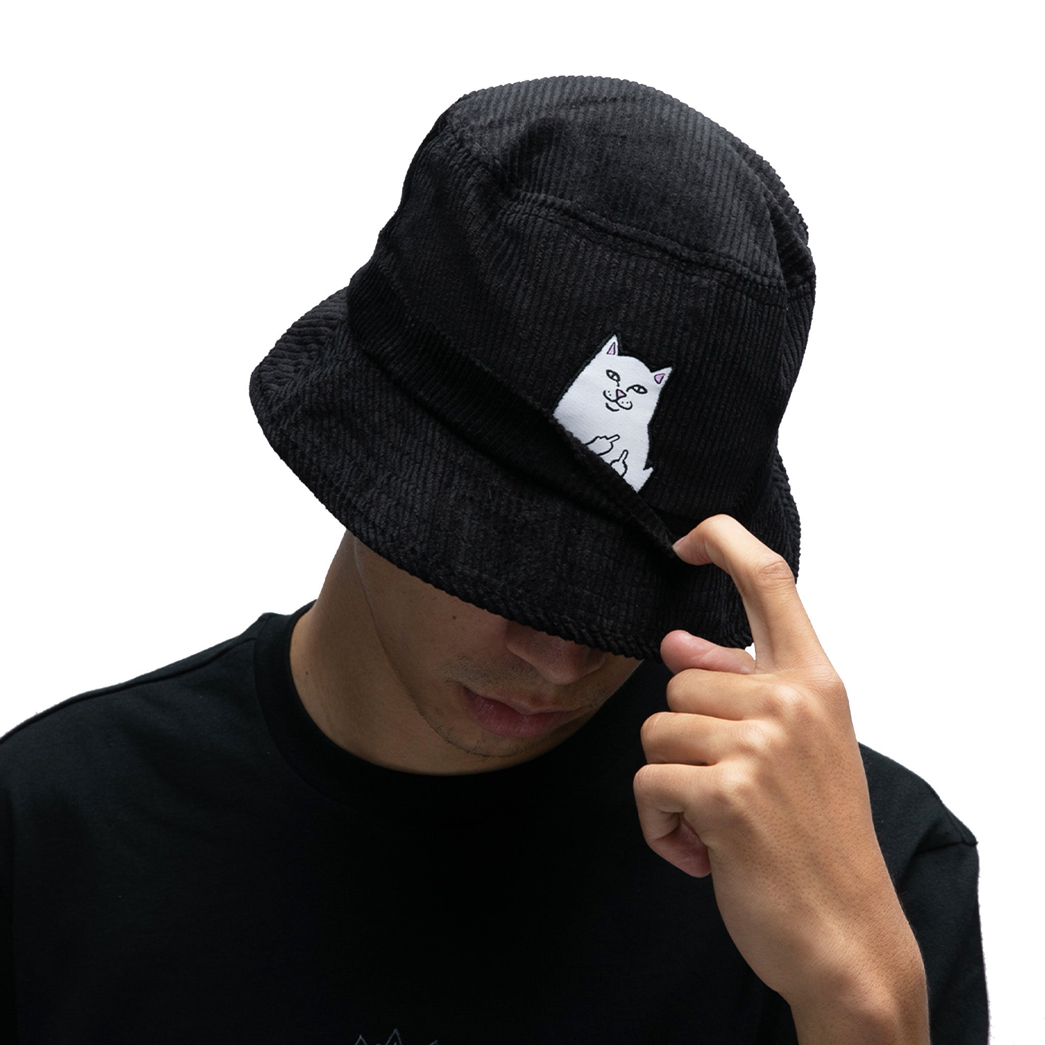  Lord Nermal Corduroy Bucket Hat (Black)、mySite、merchandisen
