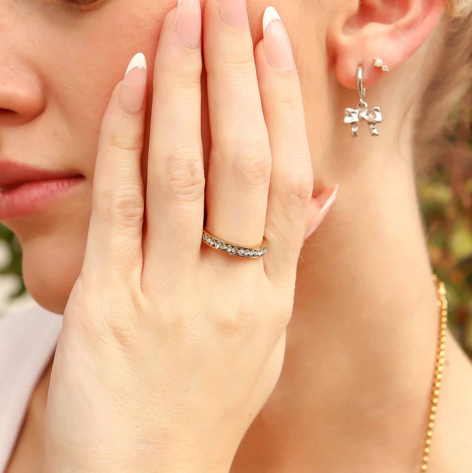 18K Gold PVD Stainless Steel CZ Eternity Ring / ETR3000、mySite、dreamappss