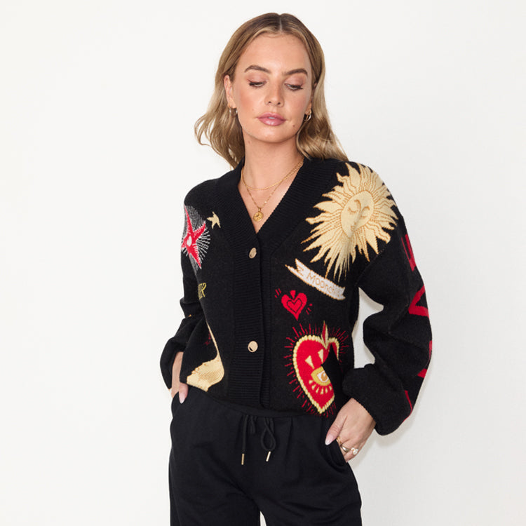 Black Mystical Cardigan、mySite、solidvoid