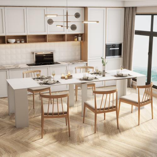 Multifunctional extendable console table、、casual