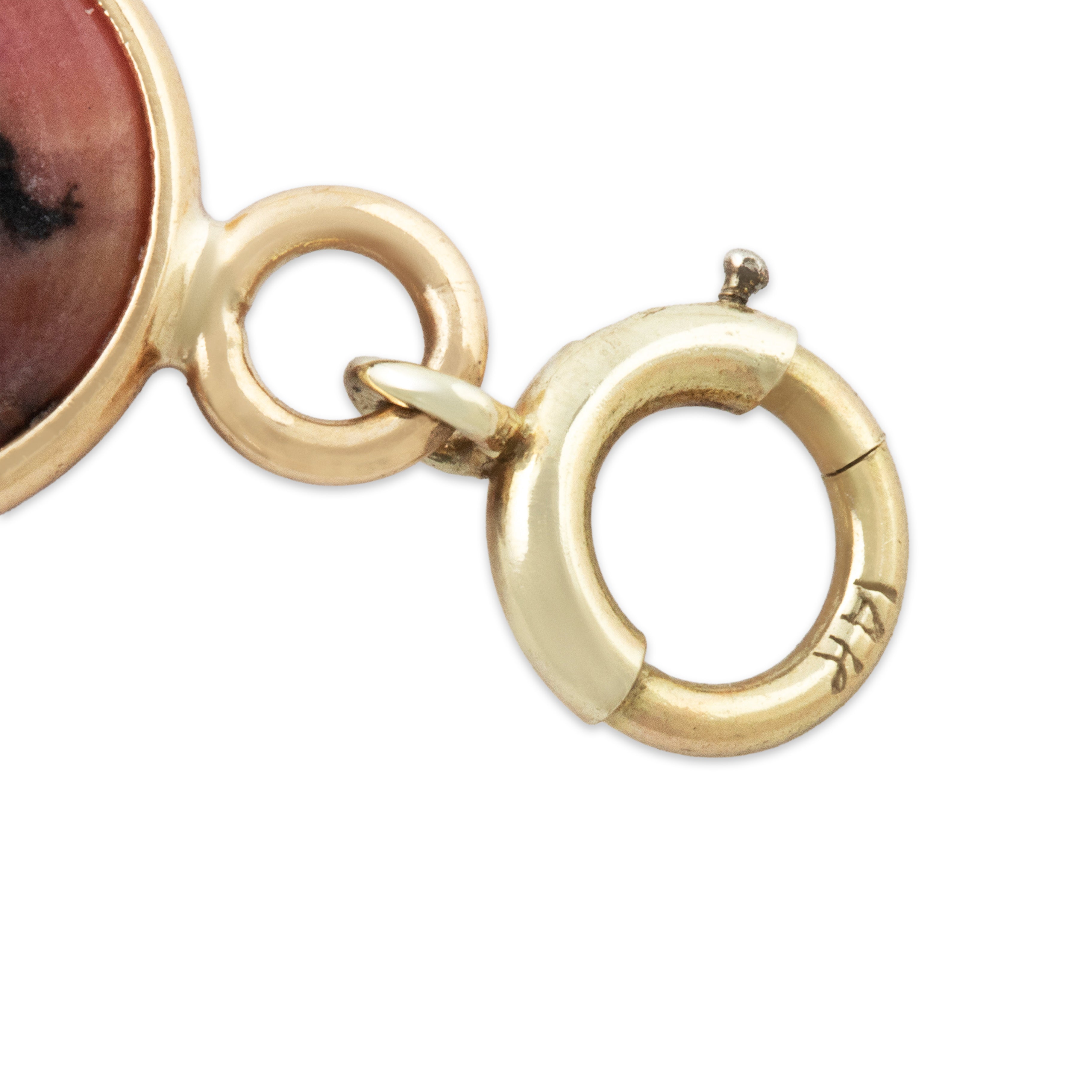 Vintage 14k Yellow Gold Multi-Stone Egyptian Revival Scarab Bracelet 6.75、mySite、hinf8tx79