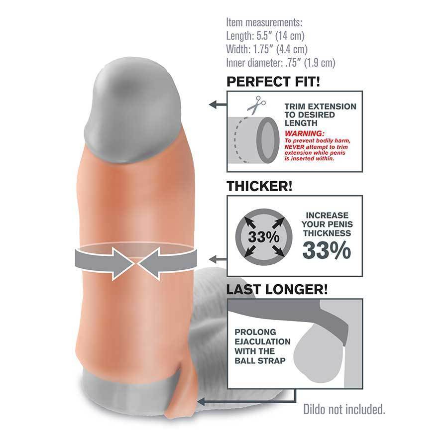 Real Feel Tan Penis Extension Sleeve 5.5 Inch Fantasy X-Tensions、mySite、bottomscart