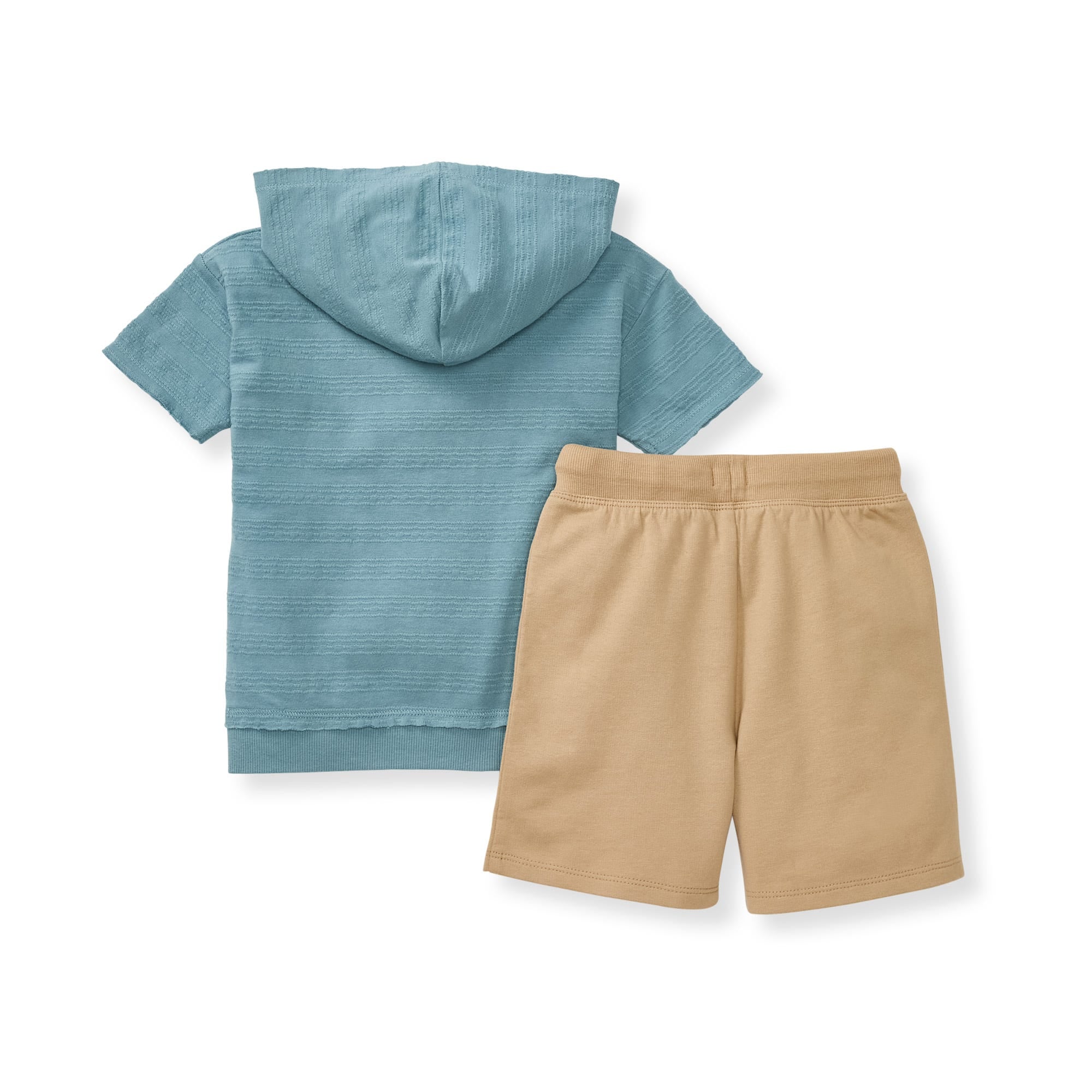  Organic Dotted Jacquard Sweatshirt & Shorts Set、mySite、layawaytickets