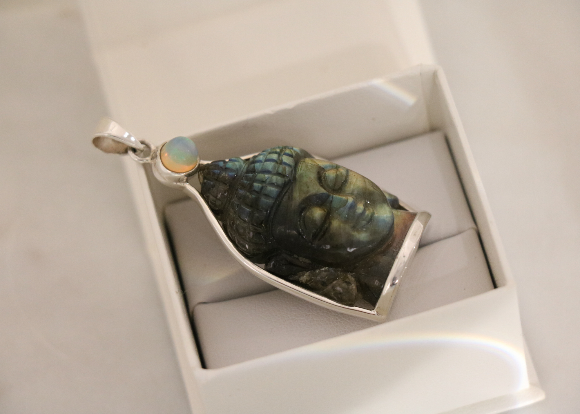 Labradorite & Opalite Buddha Pendant、mySite、topwebapps