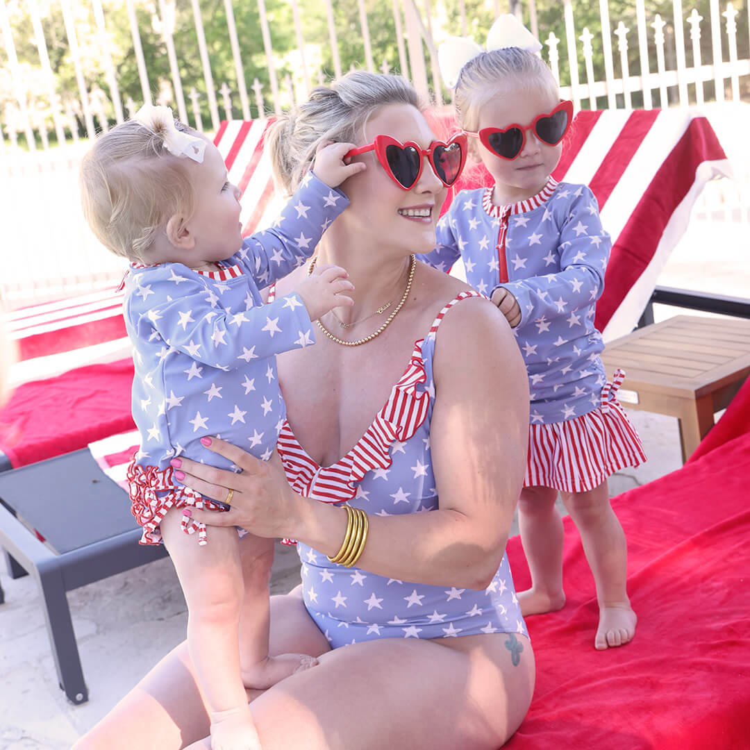  Women's Ruffled One-Piece Swimsuit | All American、mySite、layawaytickets