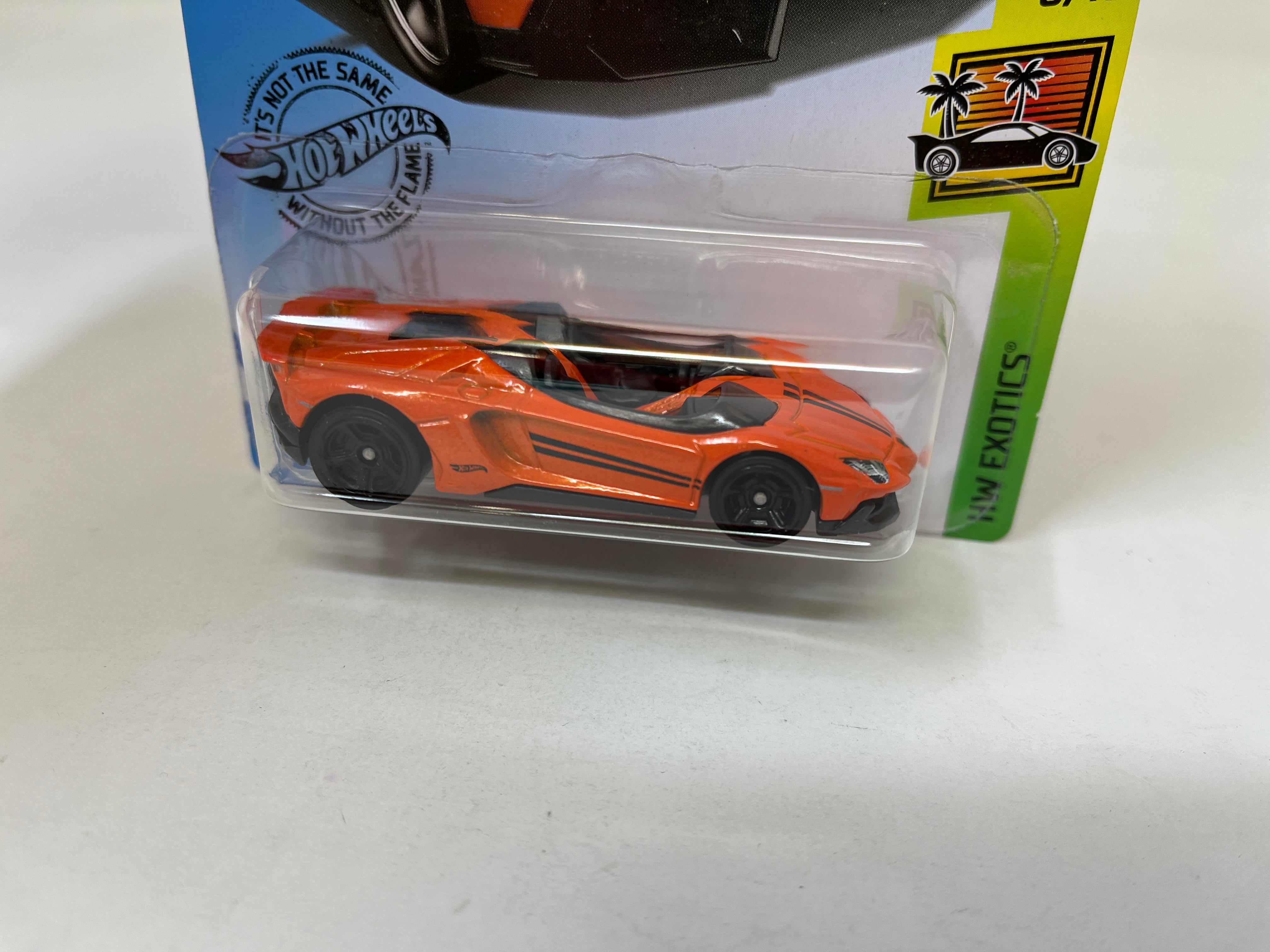 Lamborghini Aventador J #223 * ORANGE * 2020 Hot Wheels USA Card、mySite、hgirdovlk