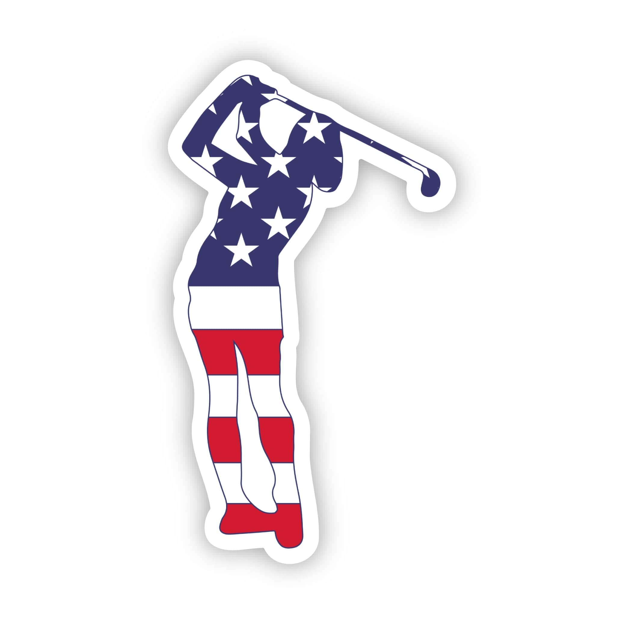  Women's Golf Sticker - American Flag、mySite、elrpsem3k