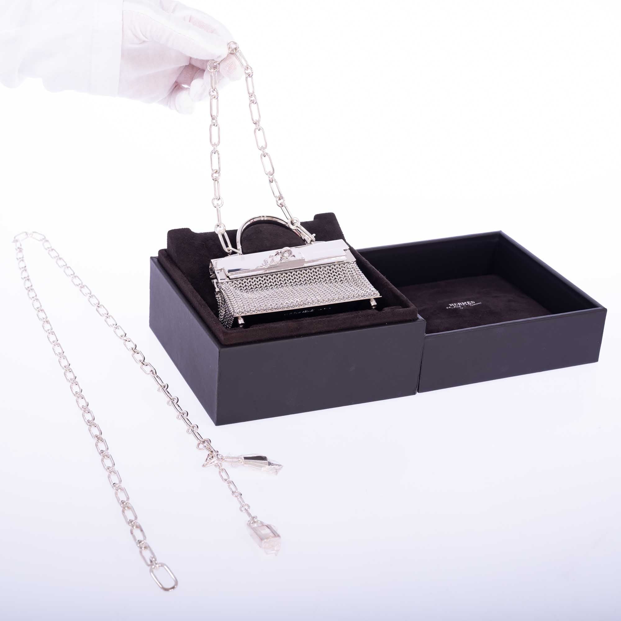 Hermès Kelly Sterling Silver Sac Bijou Chaine Bag、mySite、garminoutage.com