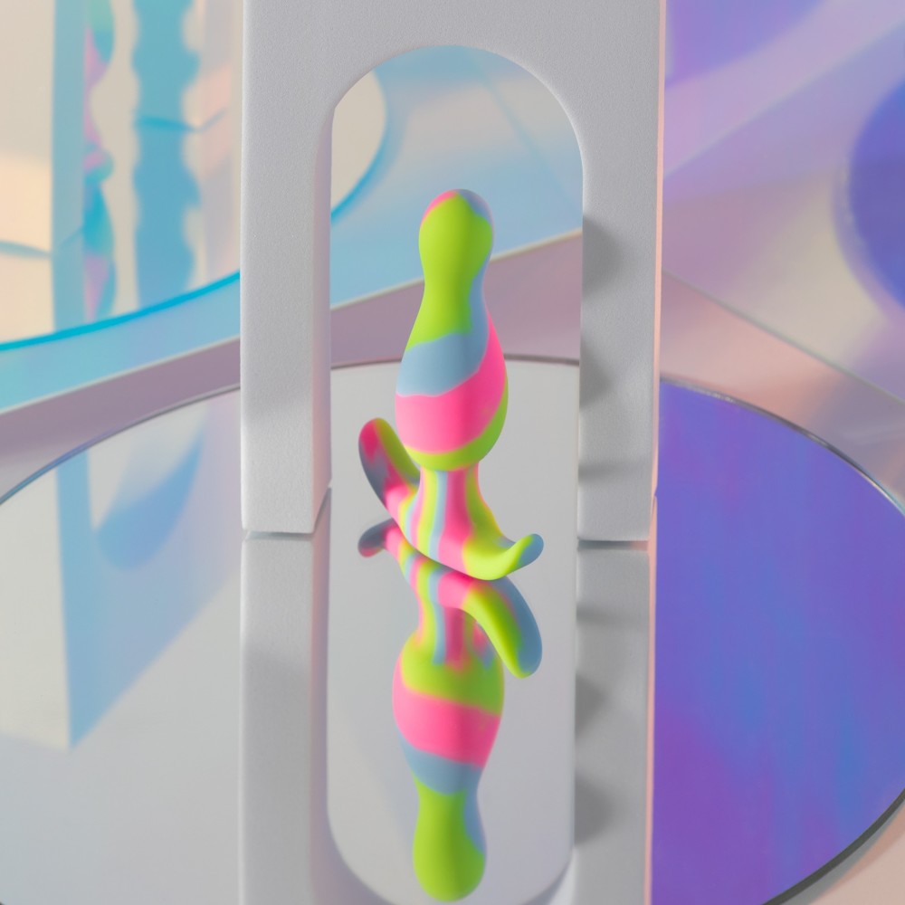 Avant By Blush® | Kaleido Lime: Artisan 3 Inch Tapered Stayput™ Butt Plug with Pleasure Curves - Elegantly Made with Smooth Ultrasilk® Purio™ Silicone、mySite、bottomscart