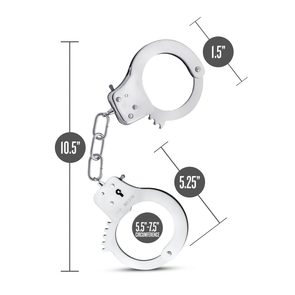 Temptasia By Blush® | Beginner Cuffs – Lightweight Bondage Handcuffs With Safety Release – Fully Adjustable With 2 Keys - Silver、mySite、bottomscart