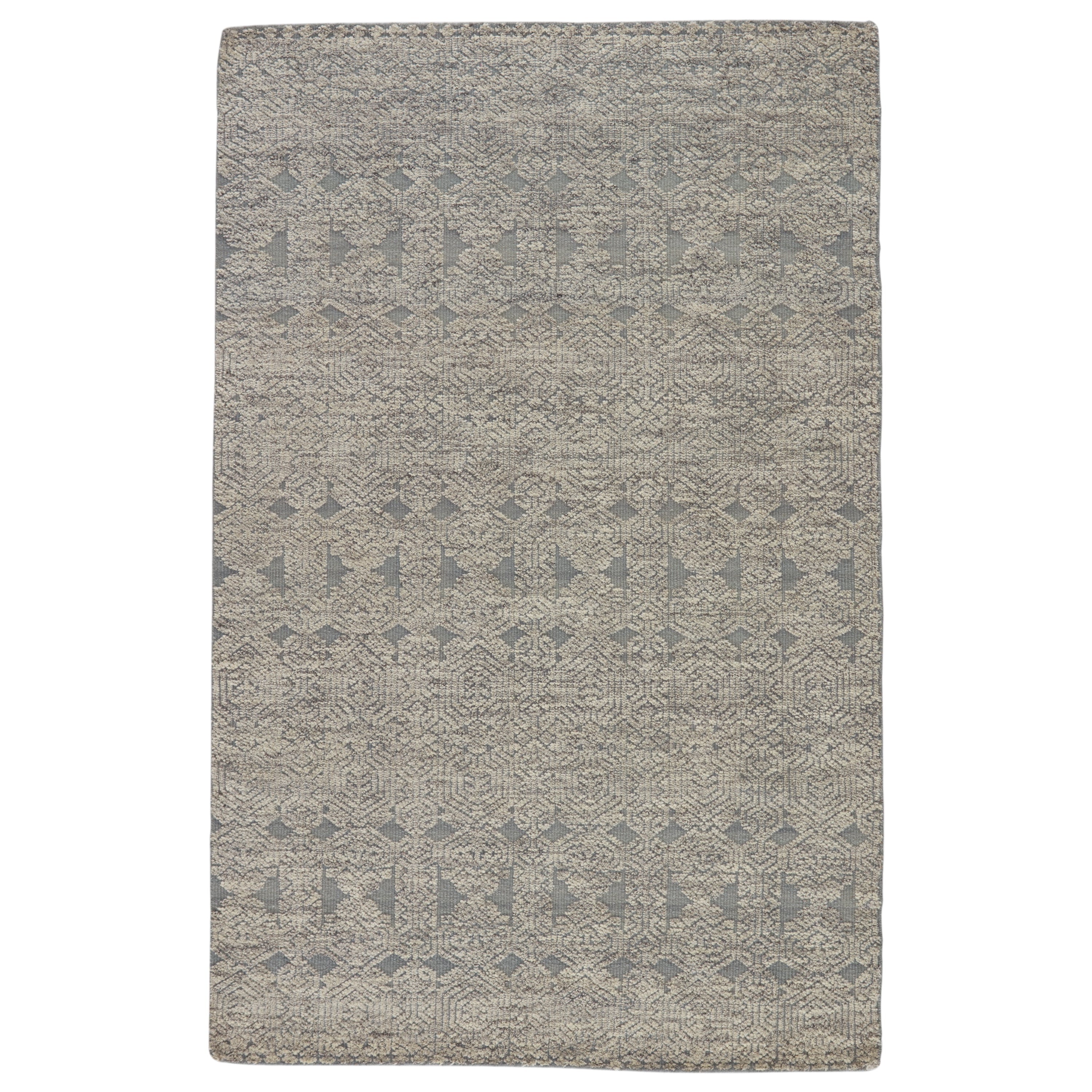 Abelle Hand-Knotted Medallion Gray White Area Rug、mySite、gigharbornorthrealestate