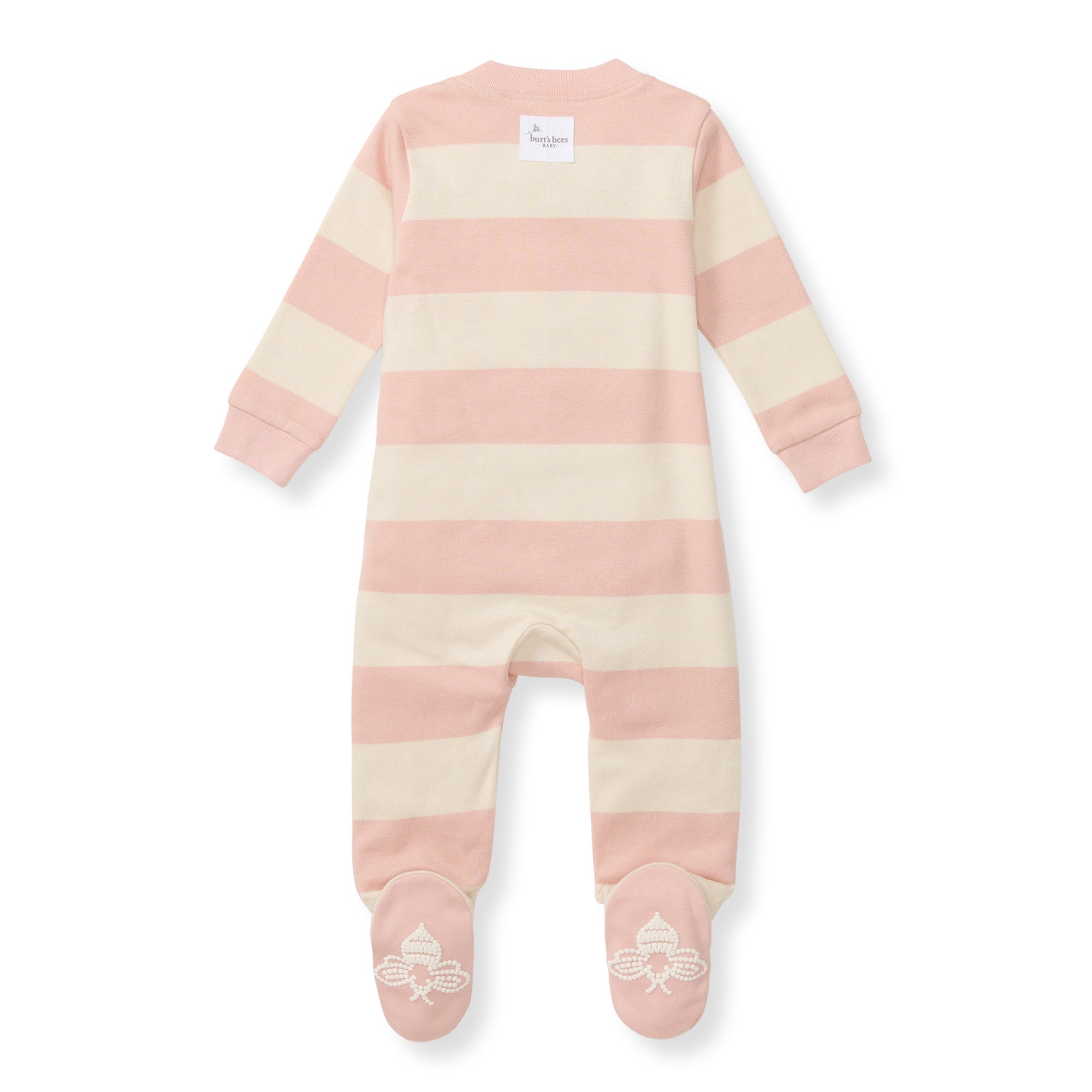 Rugby Stripe Organic Cotton Sleep & Play - Pink Sand、mySite、g9winljtr