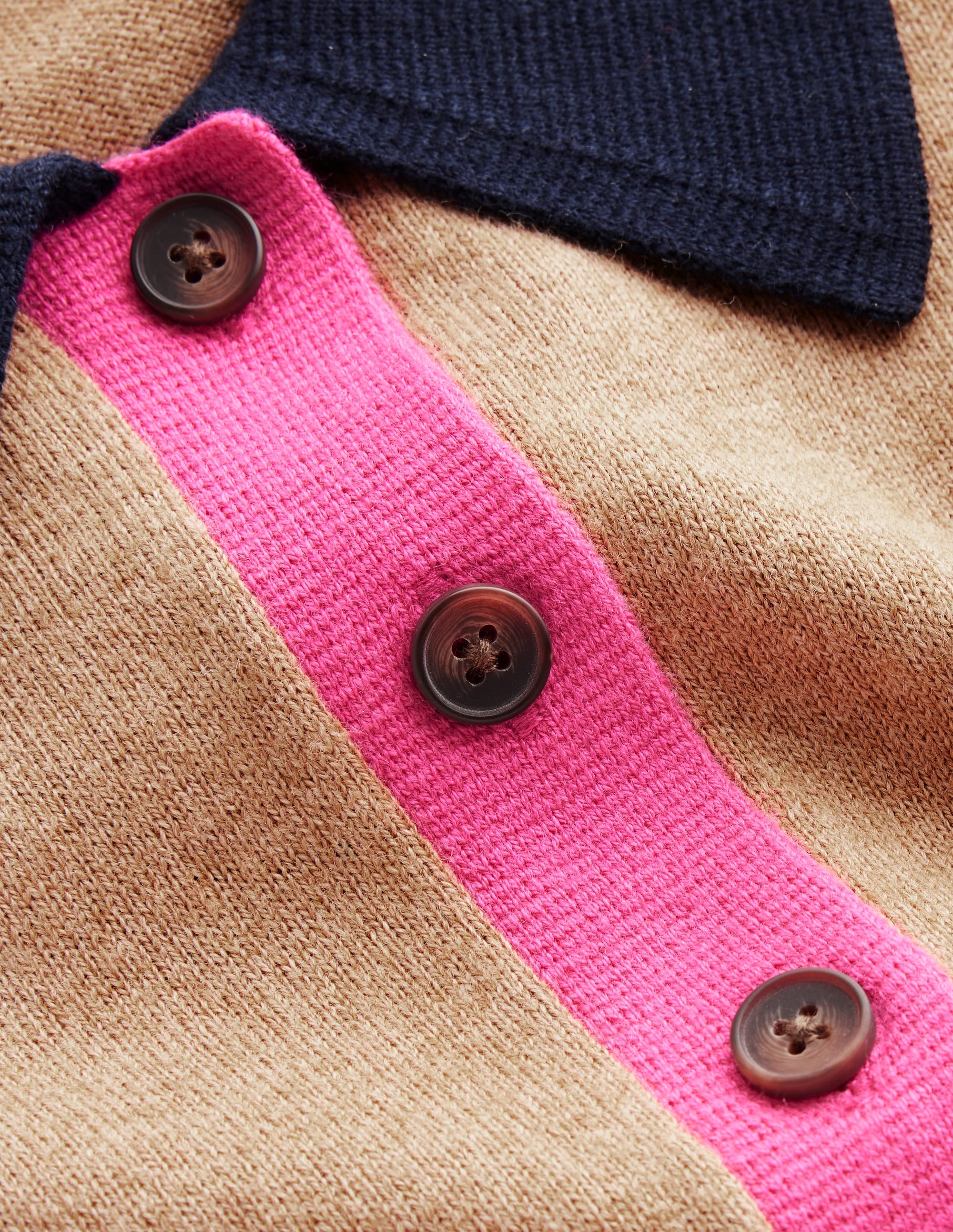  Cotton Blend Henley Jumper-Camel Melange、mySite、ashleygrahame