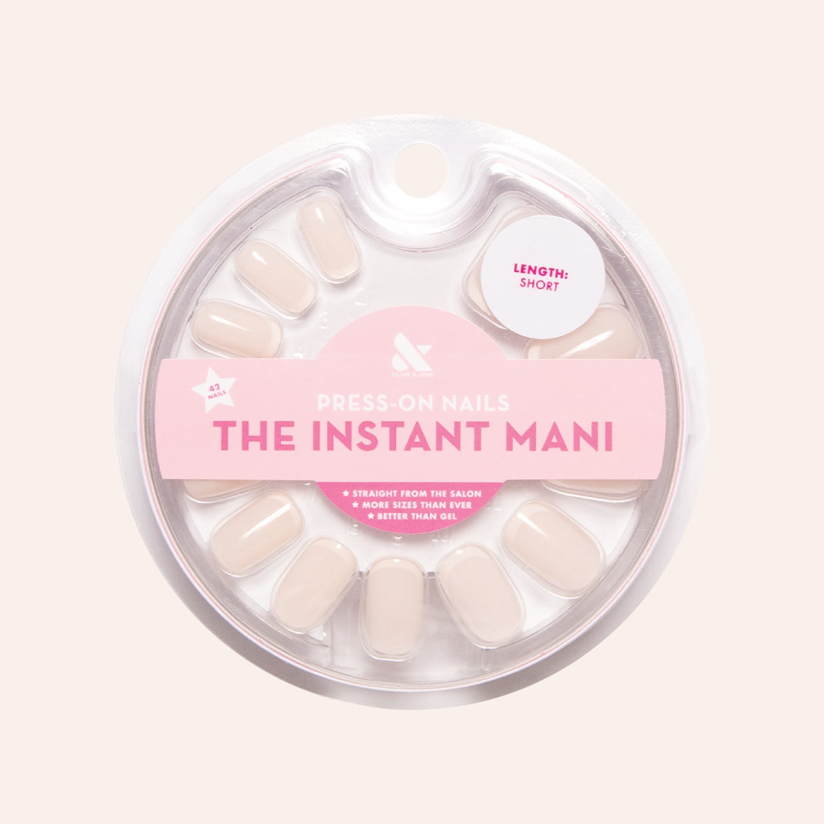 Classic French - Press-On | Short | Squoval、mySite、solidvoid