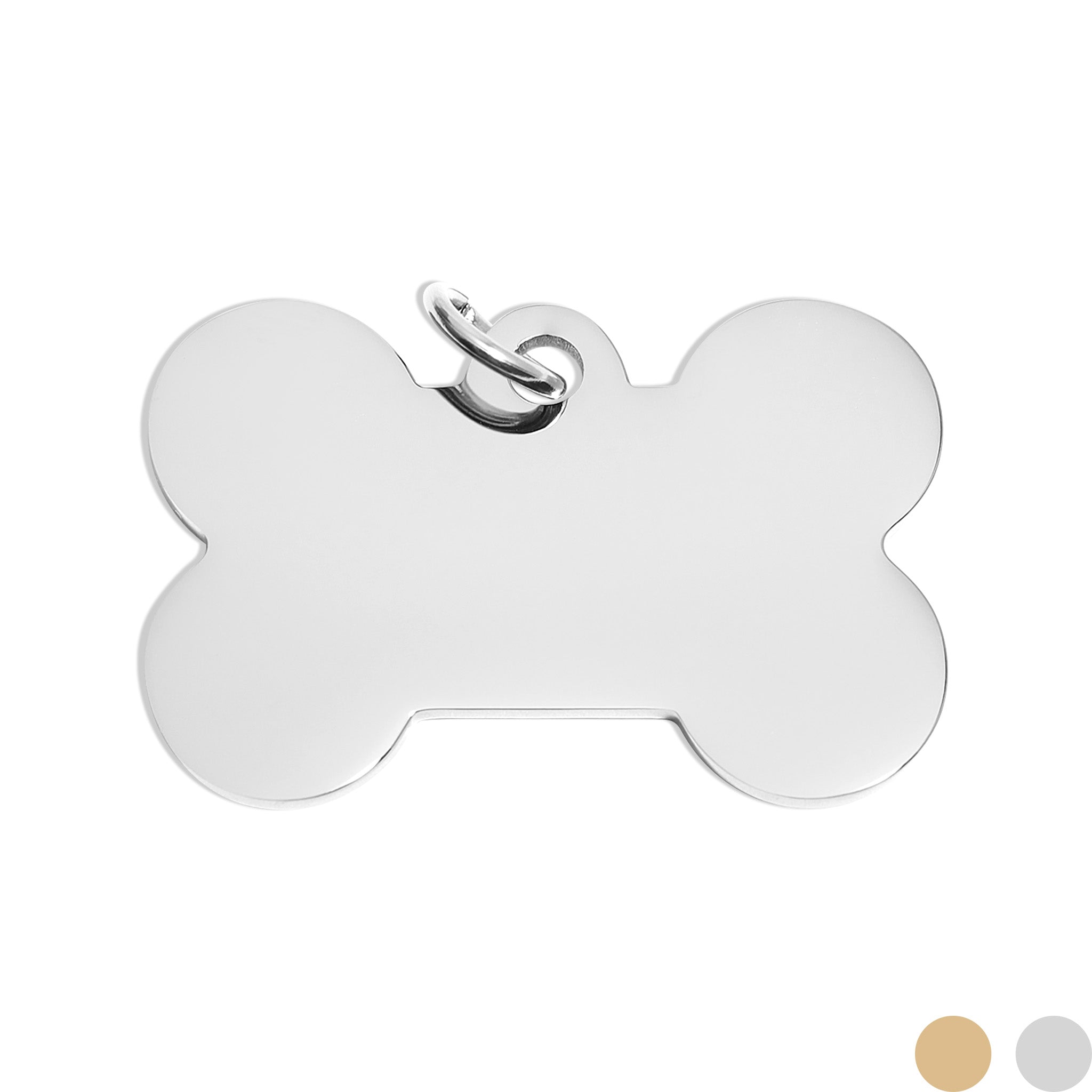 18K Gold PVD Stainless Steel Dog Bone Blank Pet Tag / PDL0168、mySite、dreamappss
