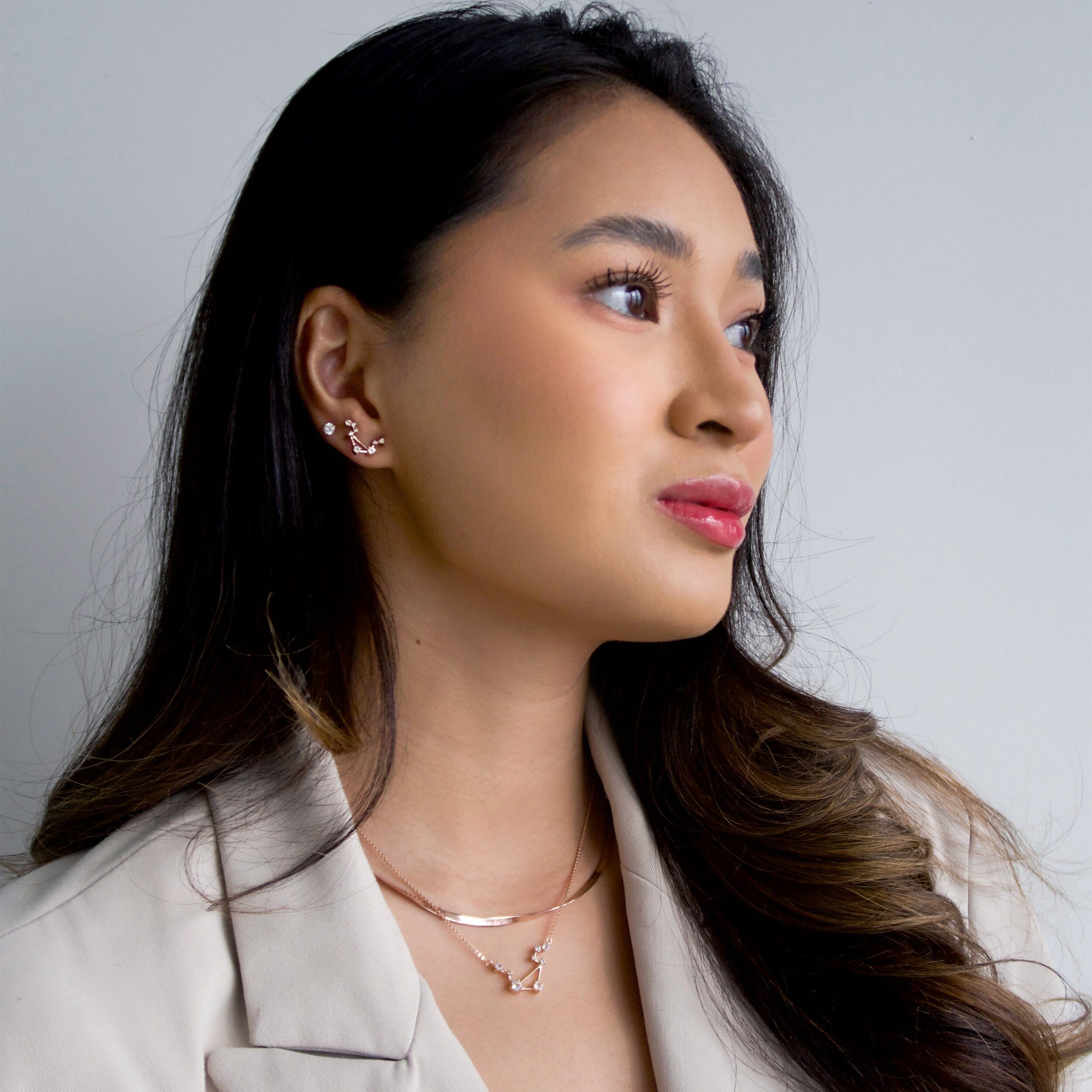 Moonstone Diamond Necklace - Libra Zodiac Constellation、mySite、hinf8tx79