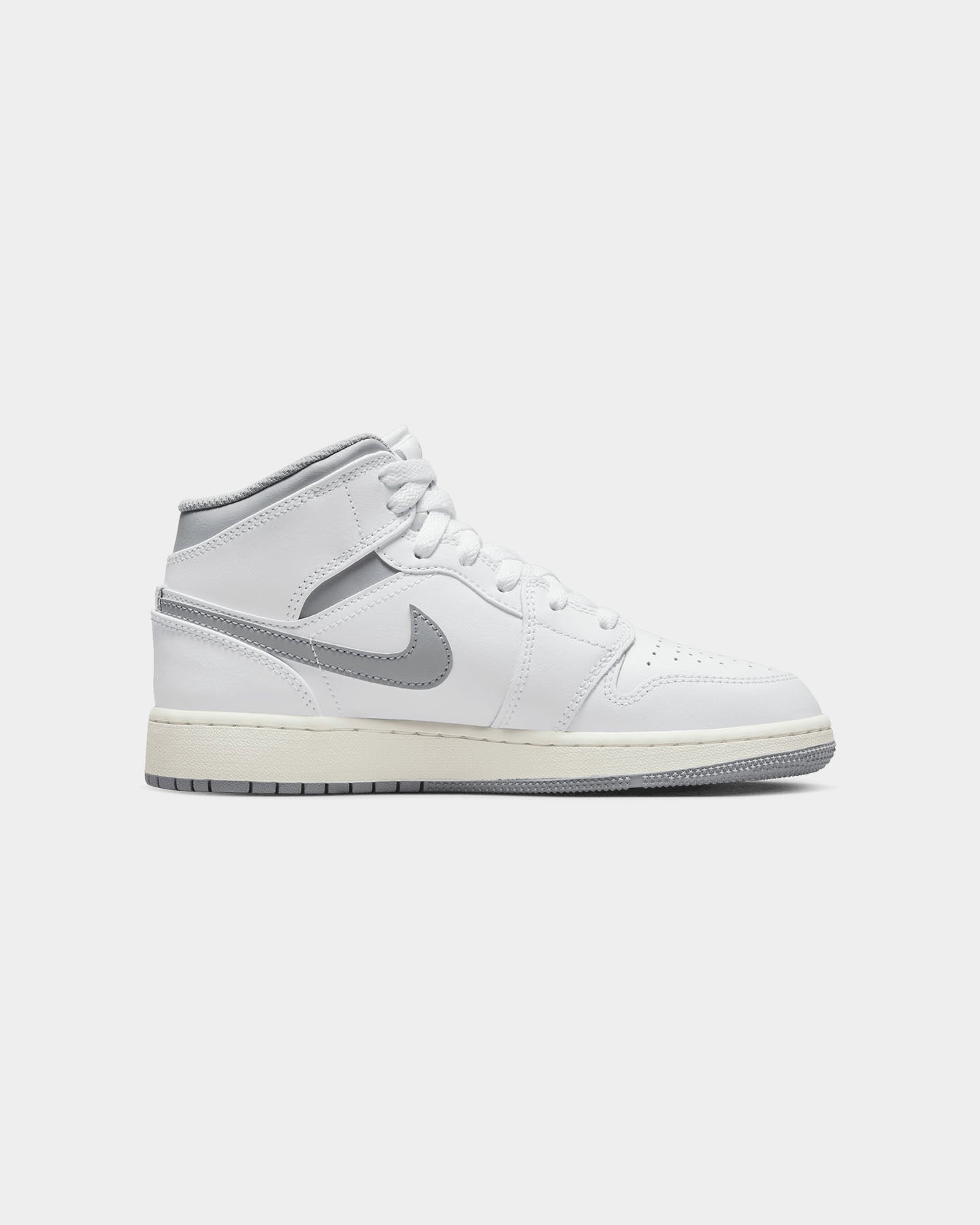 Jordan Kids' Air Jordan 1 Mid (GS) Vintage Grey White/Stealth、mySite、zt4zffjzw