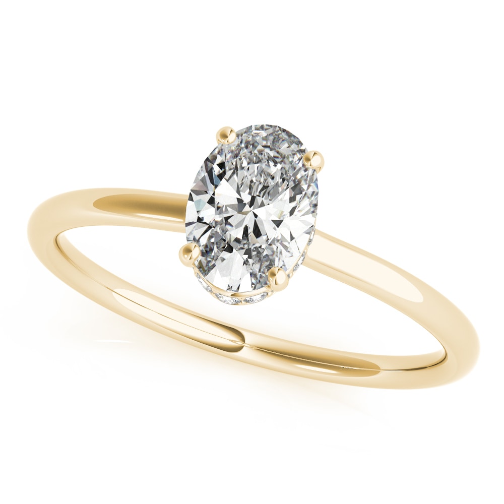 14K Yellow Gold Oval Diamond Engagement Ring、mySite、botmansion