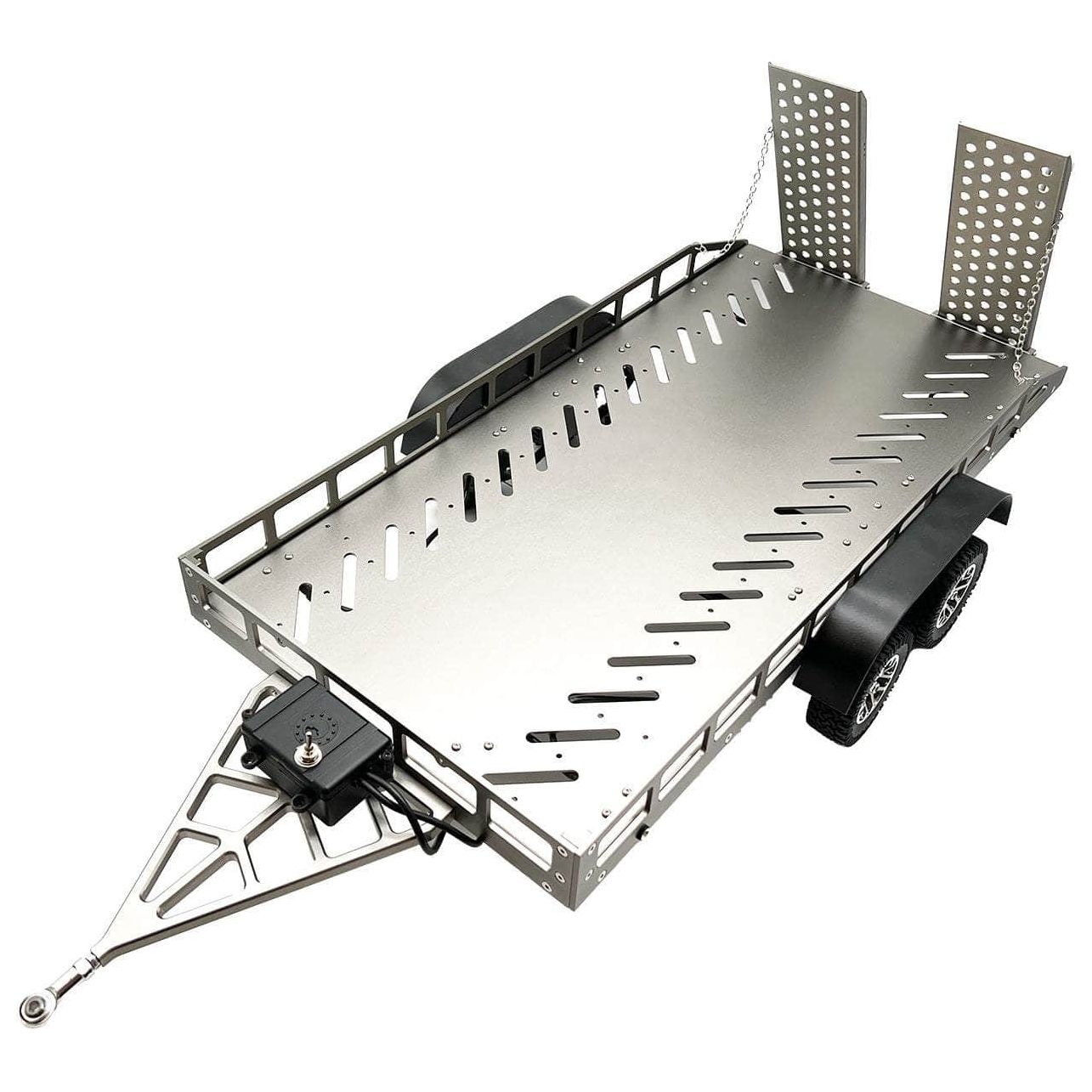  Bold R/C 1/10 Scale Full Metal Trailer Kit with LED Lights and Black or Titanium Finish、mySite、merchandisen