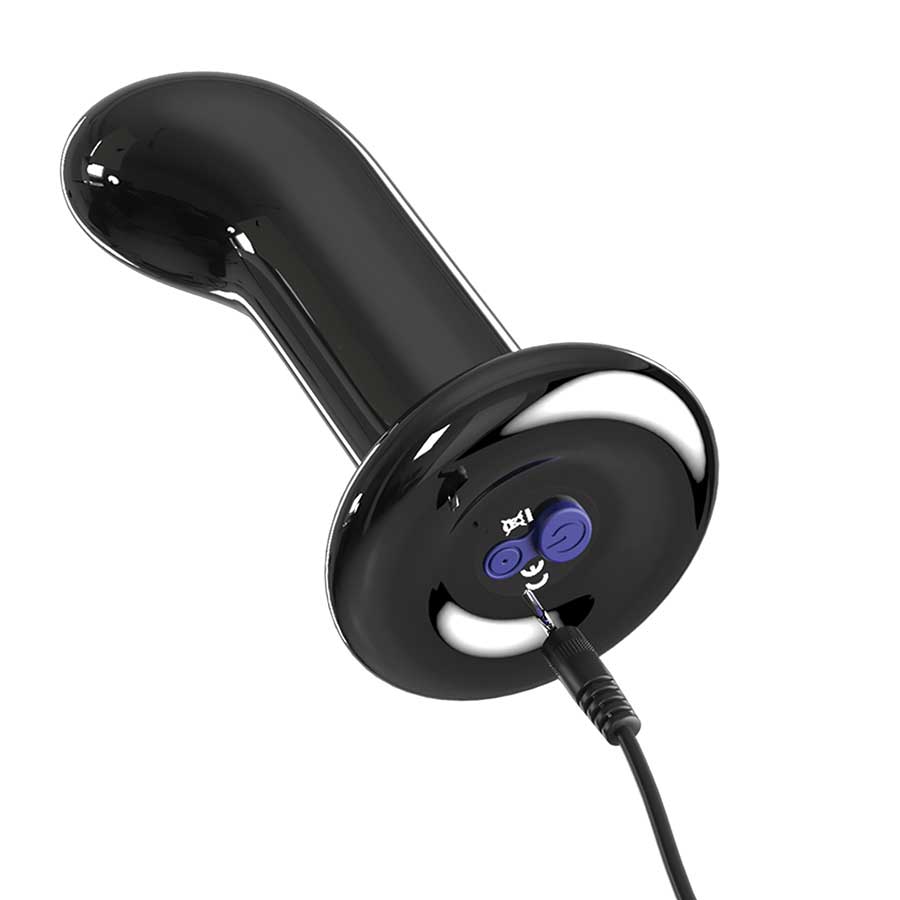 Icicles No. 84 Black Vibrating Glass Prostate Massager by Pipedream、mySite、bottomscart