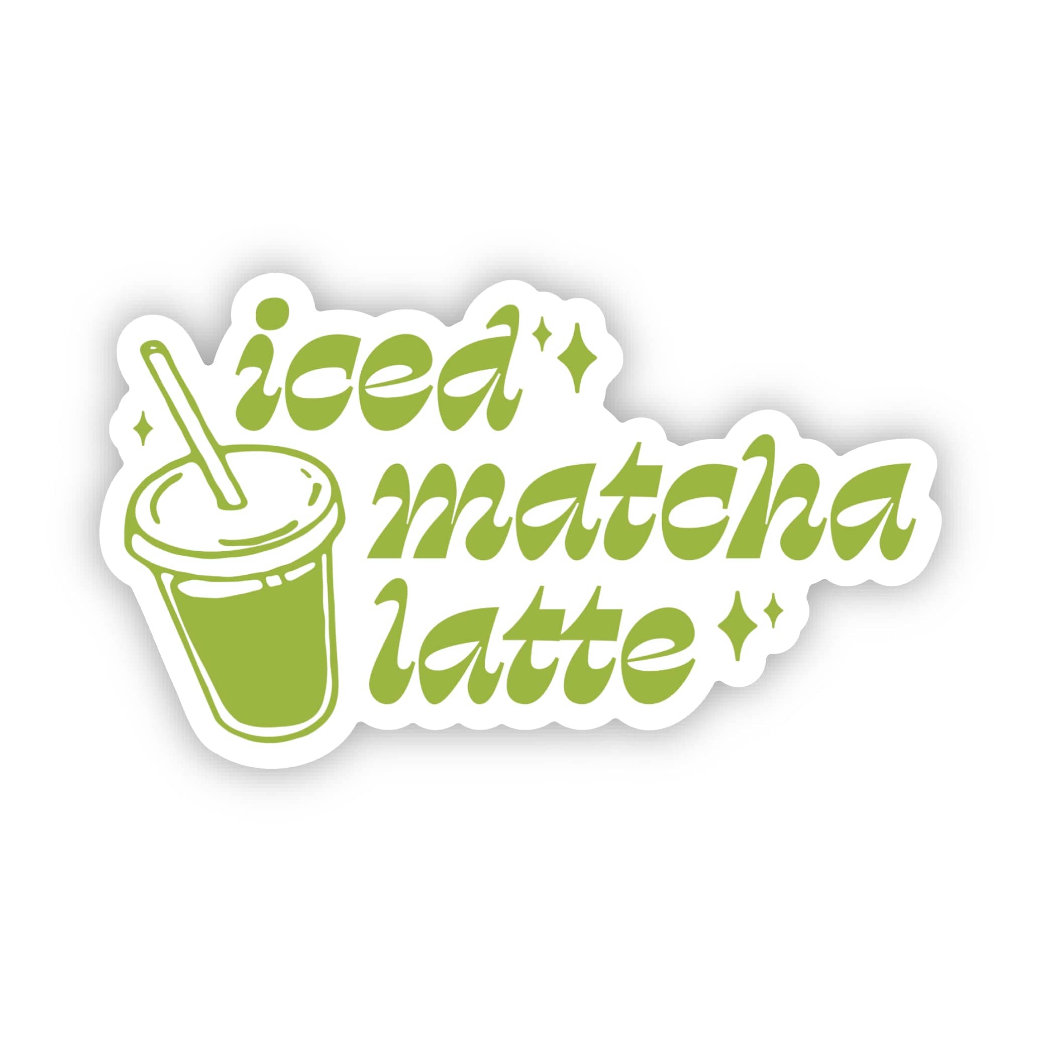  Iced Matcha Latte Cup Sticker、mySite、elrpsem3k