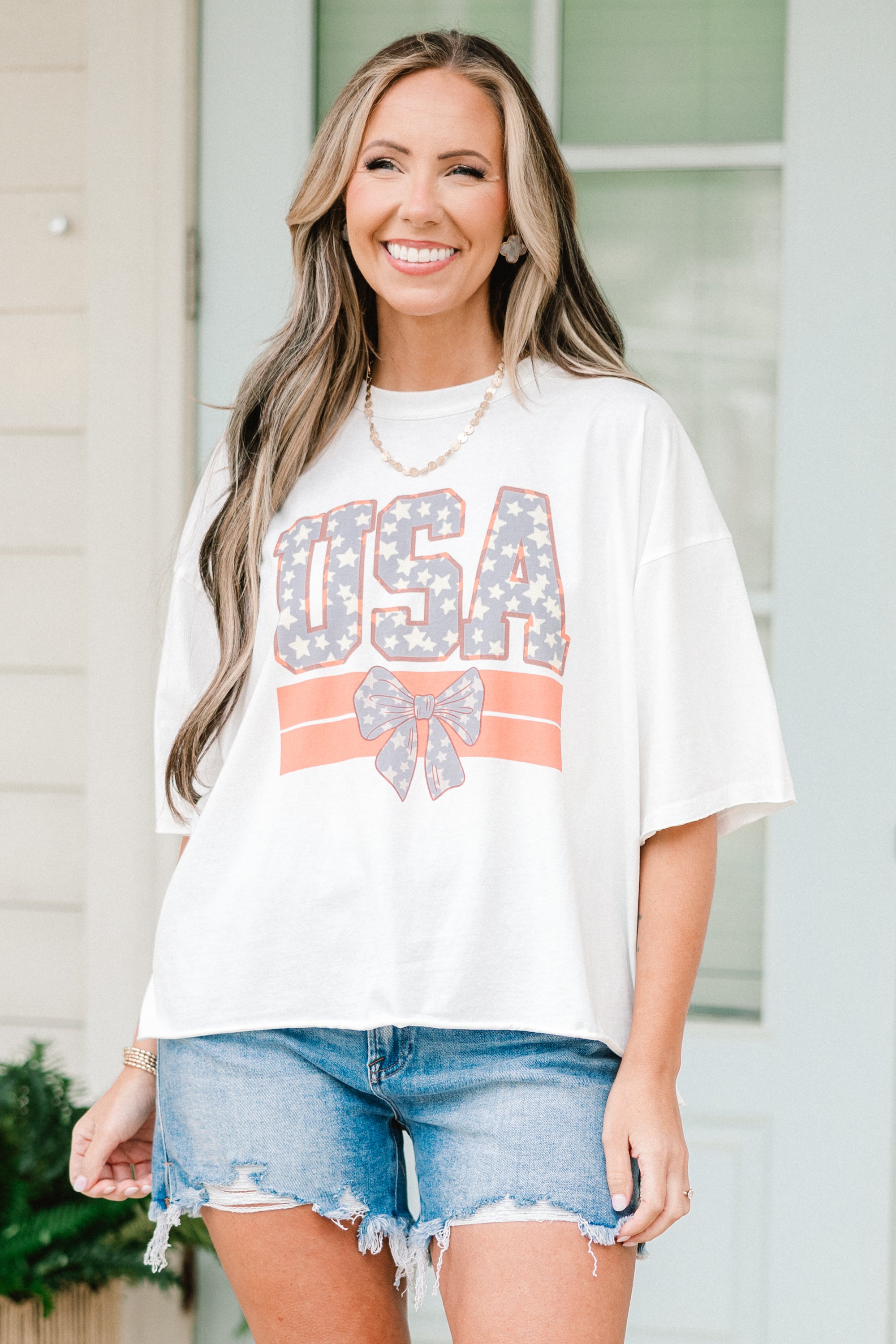  Patriotic Summer Vintage Wash Tee, White、mySite、justintrudeaud